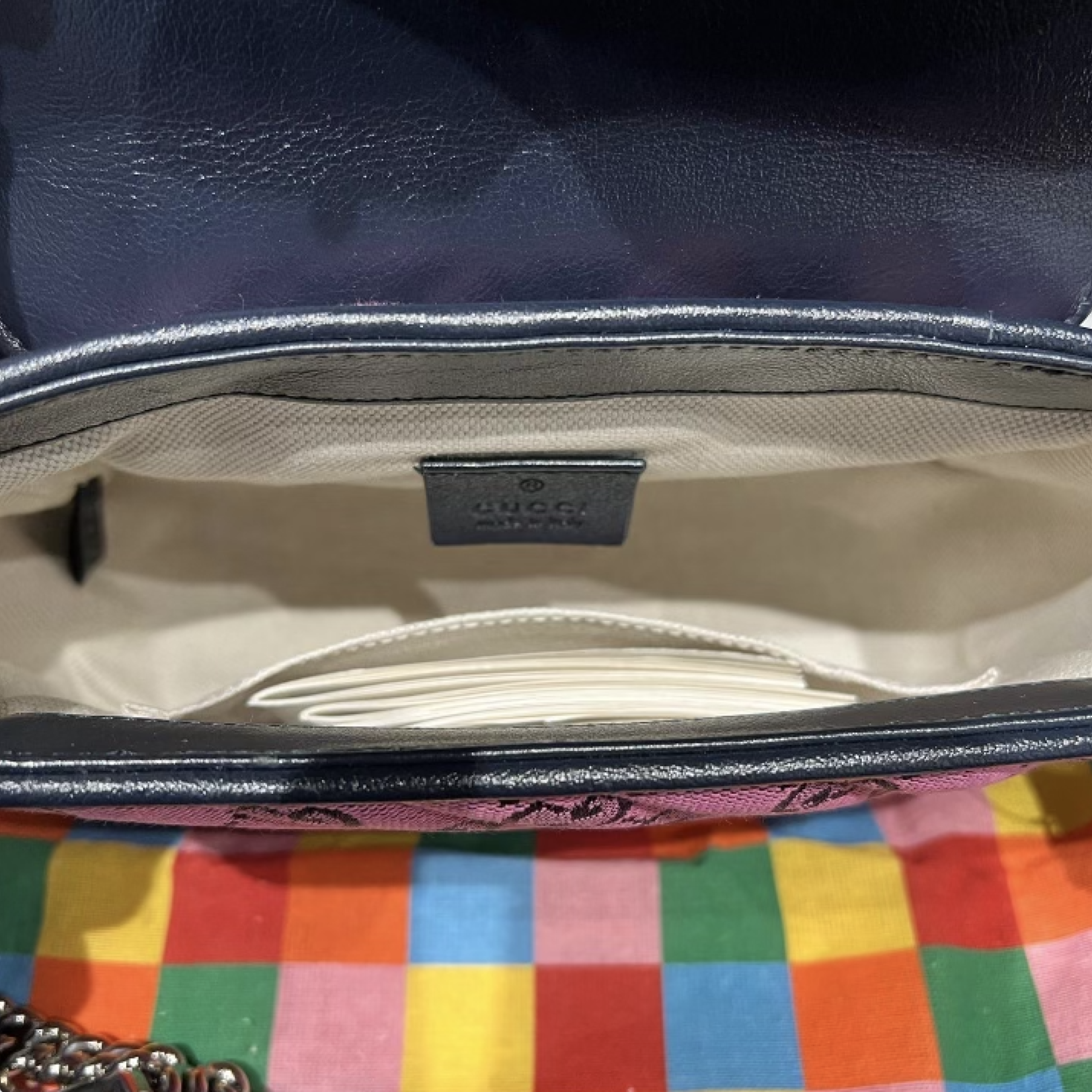 Gucci SOLD - GUCCI MARMONT TOP HANDLE MONOGRAM SHOULDER BAG