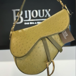 Christian Dior SOLD - Christian Dior Ostrich Saddle Bag- Green