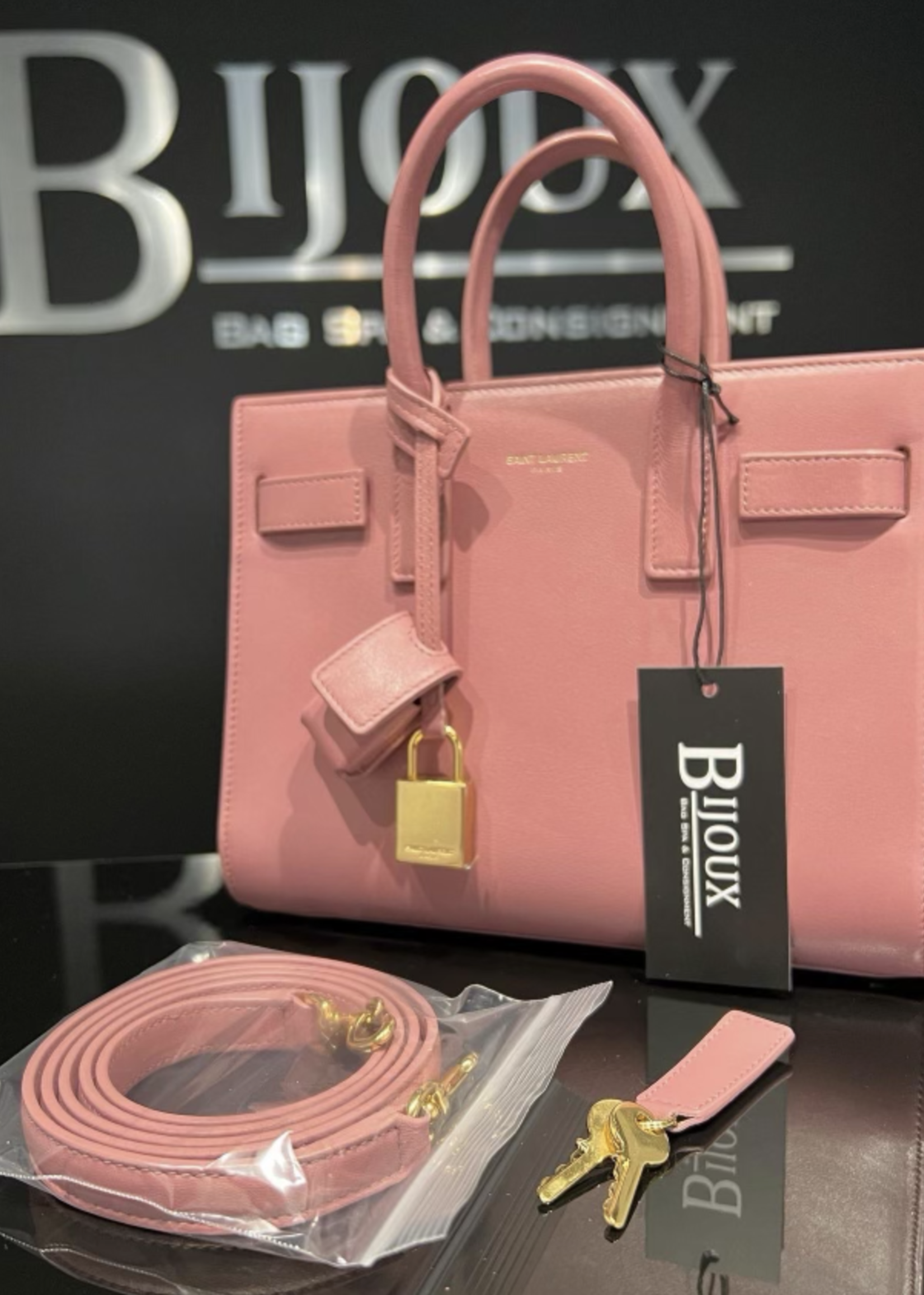 Saint Laurent SOLD - Saint Laurent Sac De Jour Nano- Mauve