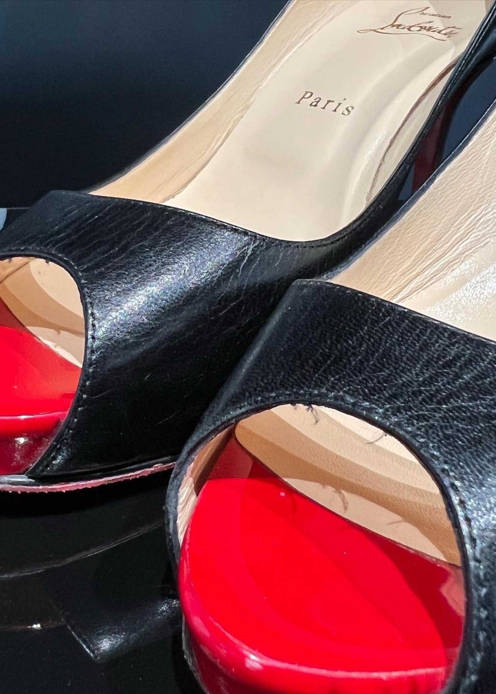 Christian Louboutin SOLD - Christian Louboutin Mater Claude Peep Toe 85mm