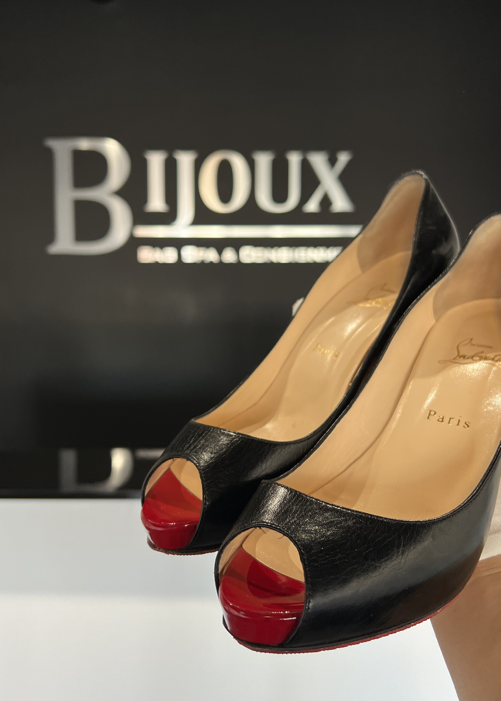 Christian Louboutin SOLD - Christian Louboutin Mater Claude Peep Toe 85mm