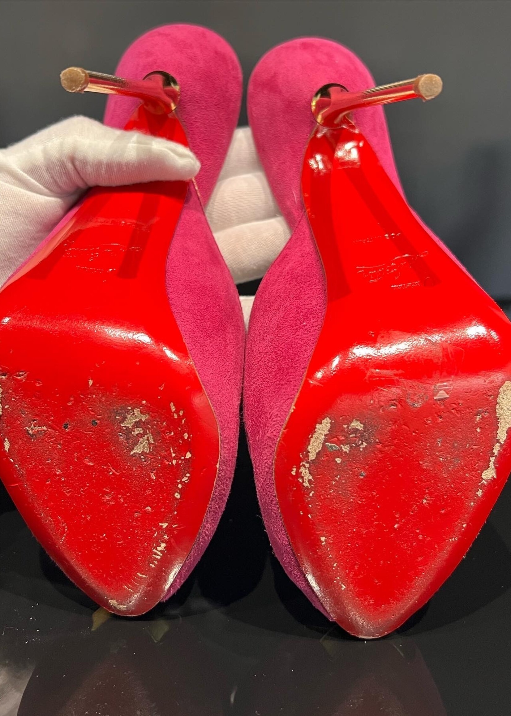 Christian Louboutin Christian Louboutin Elisabeth Suede 120 Fuchsia - 38