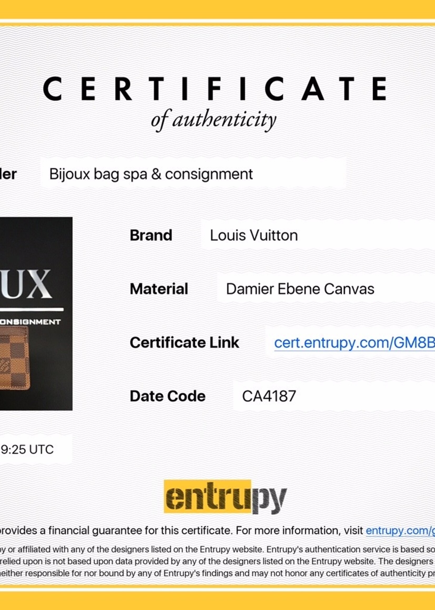 Louis Vuitton SOLD - LOUIS VUITTON DAMIER EBENE CARDHOLDER