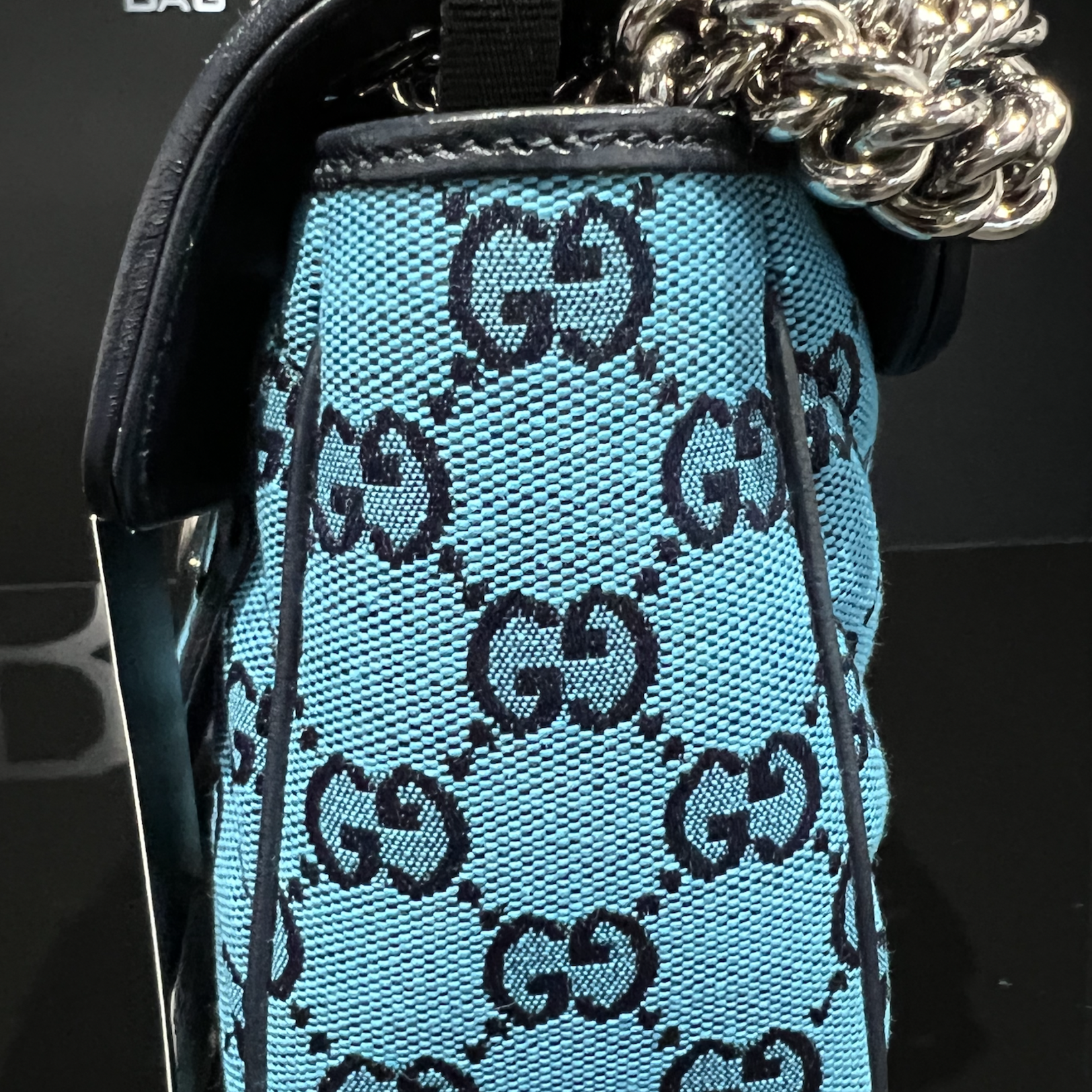 Gucci SOLD - Gucci Marmont Small Blue Shoulder Bag