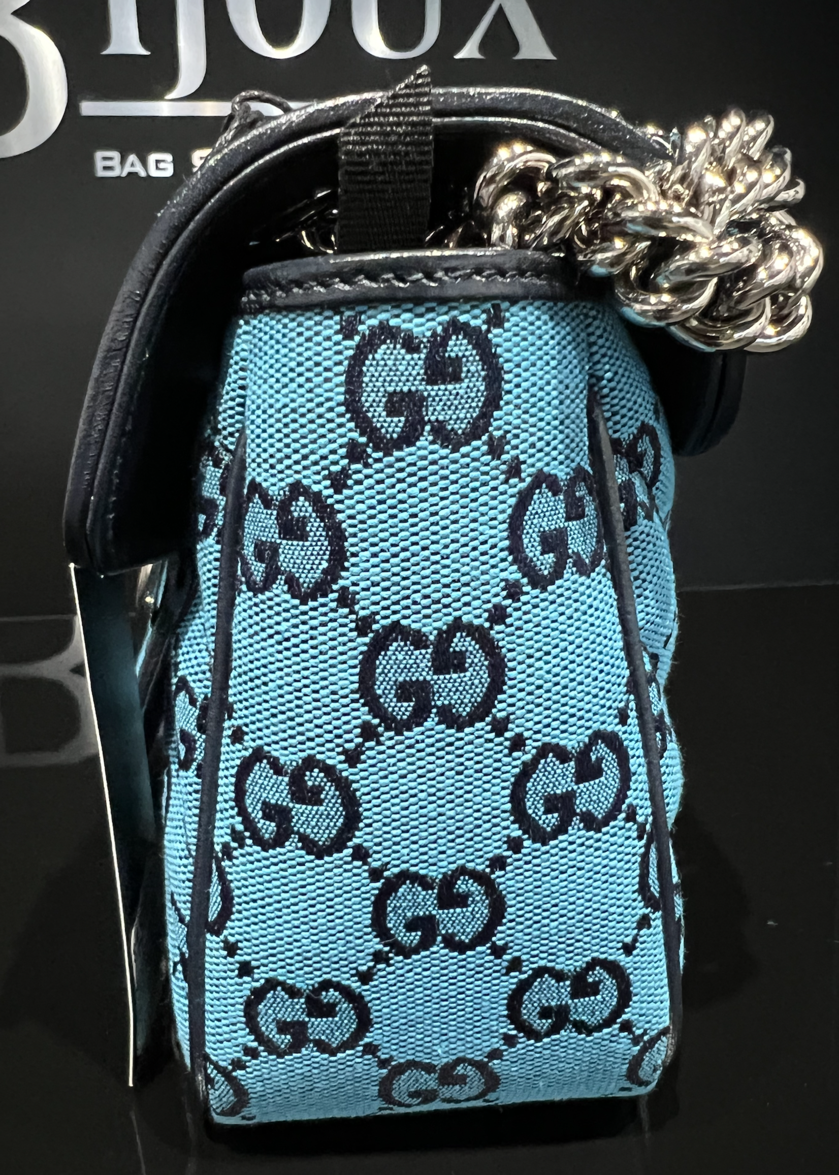 Gucci SOLD - Gucci Marmont Small Blue Shoulder Bag