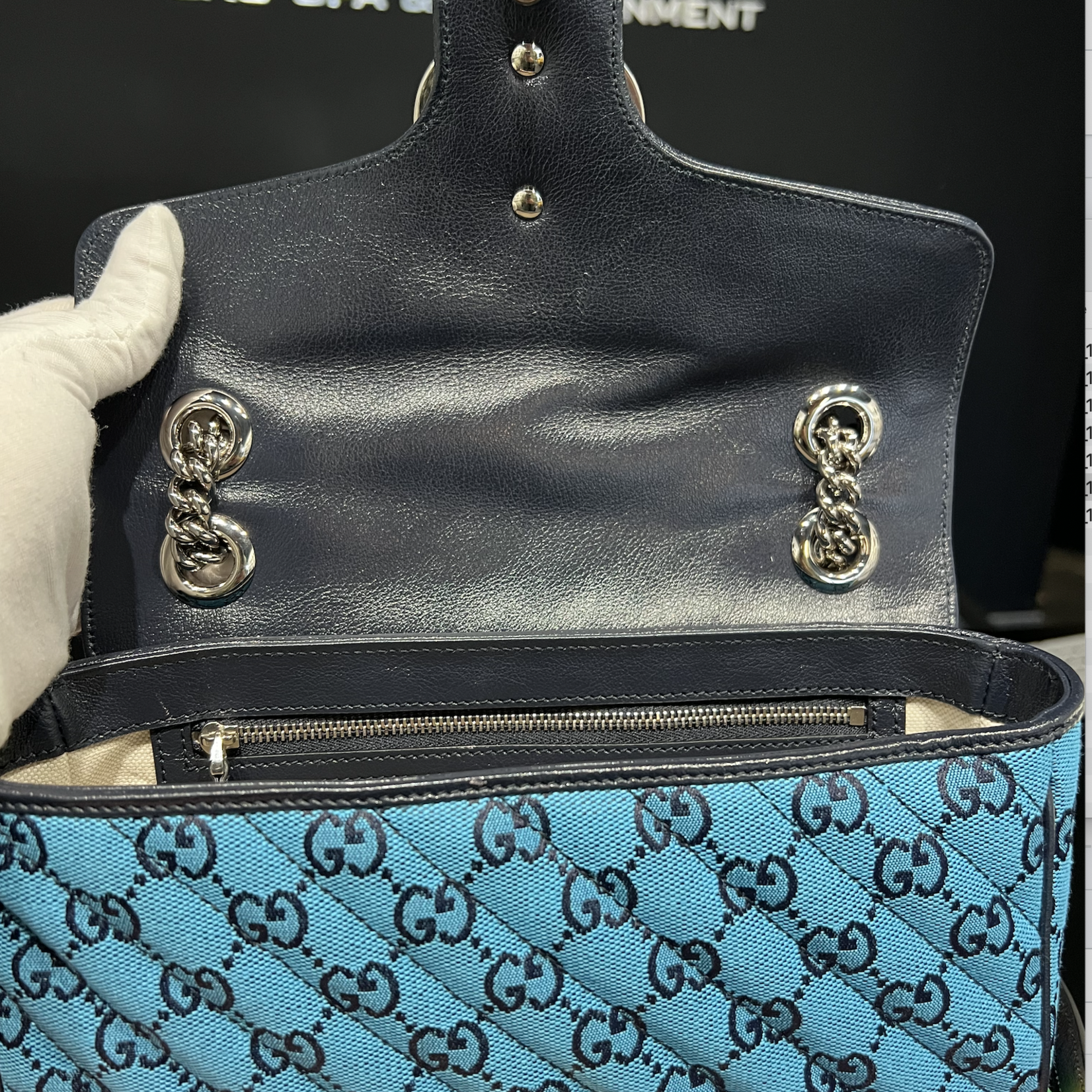 Gucci SOLD - Gucci Marmont Small Blue Shoulder Bag