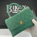 Chanel SOLD - Chanel Green Top Handle Small