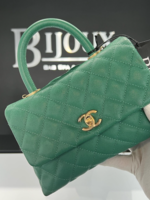 Chanel SOLD - Chanel Green Top Handle Small