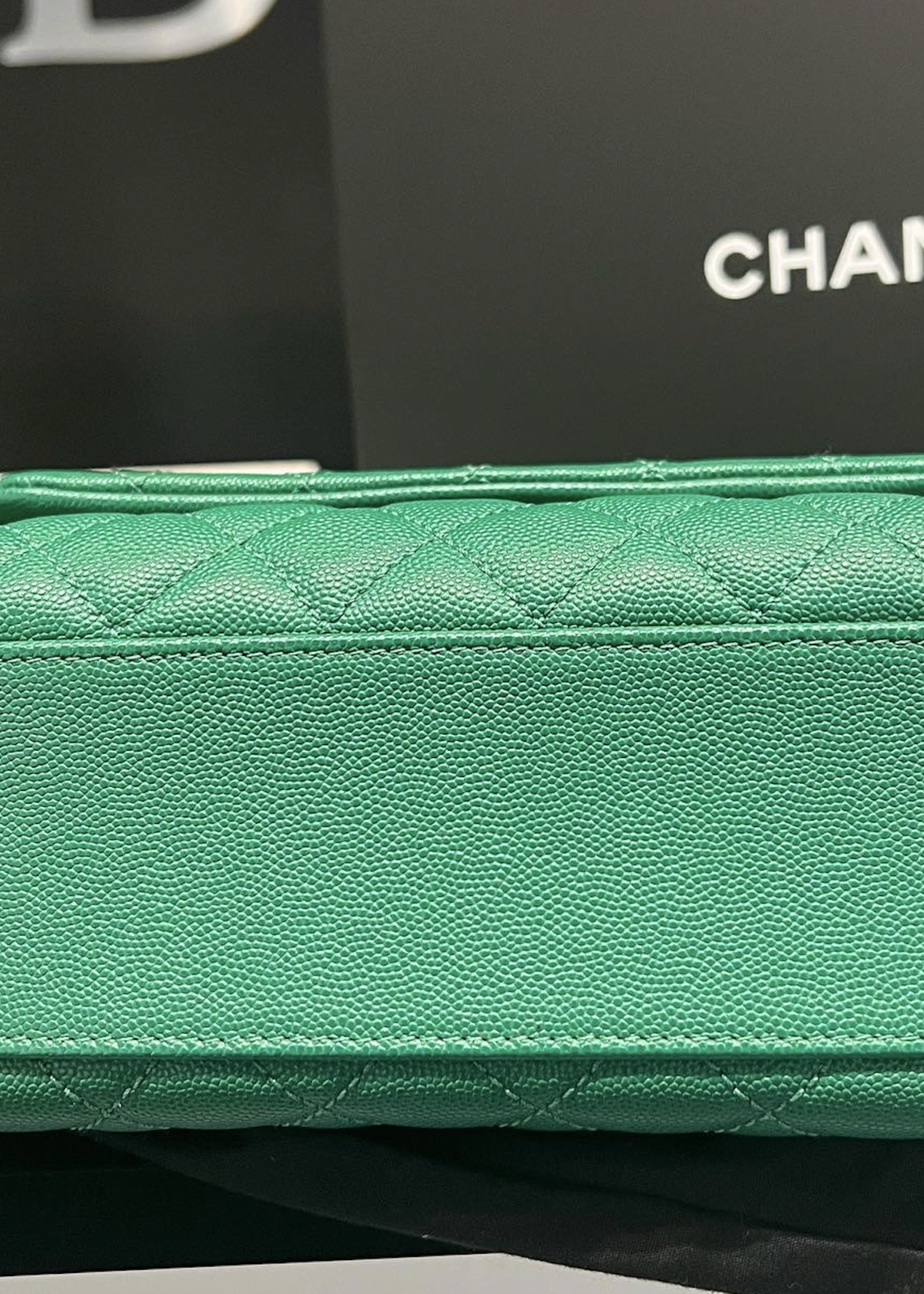 Chanel SOLD - Chanel Green Top Handle Small