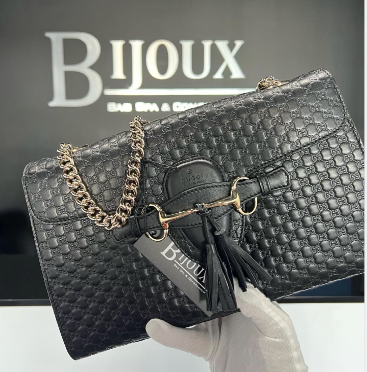 Gucci Emily Guccissima chain shoulder bag Bijoux Bag Spa