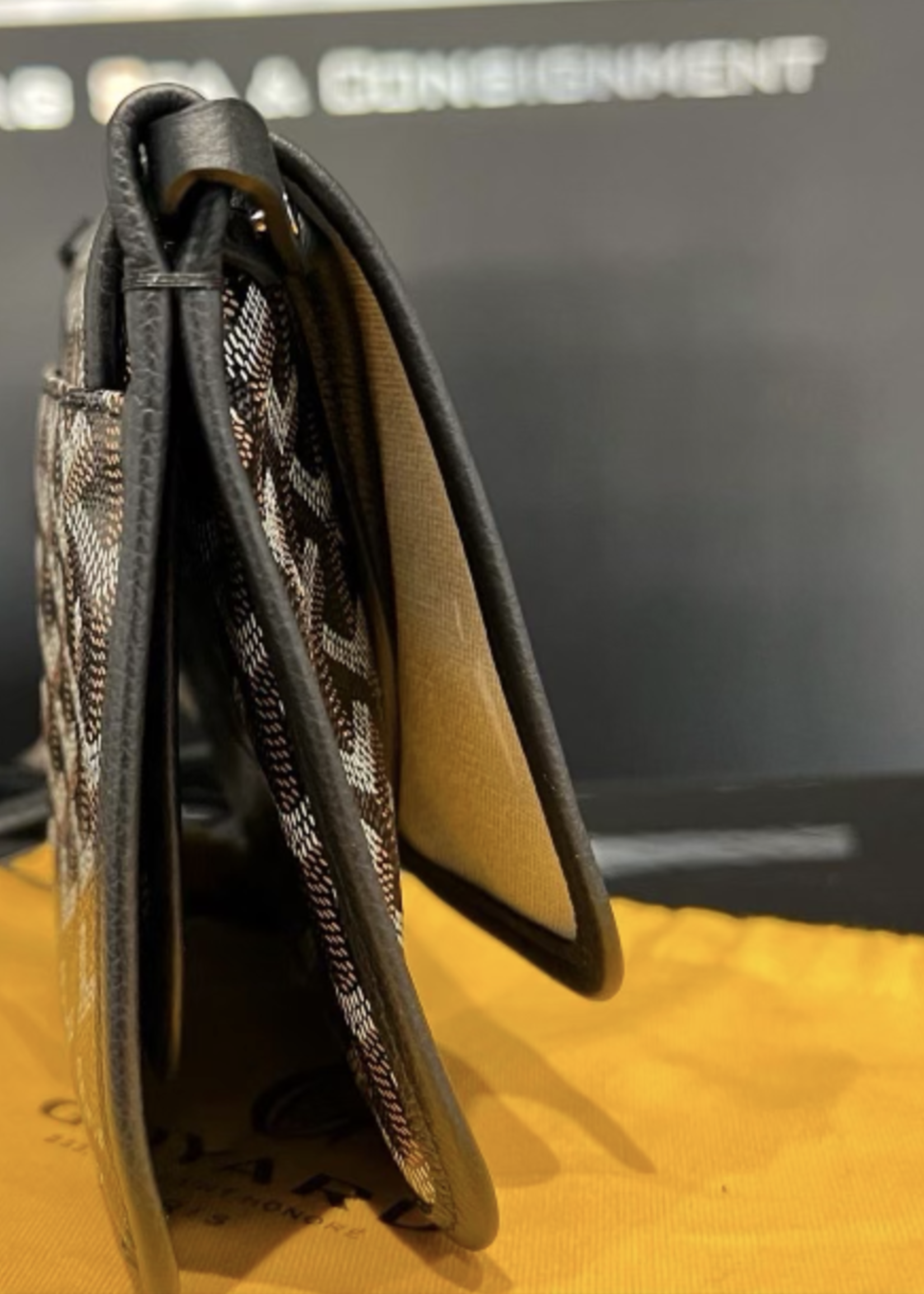 NWT Auth GOYARD Plumet Pocket Wallet Crossbody Pouch Pochette Bag
