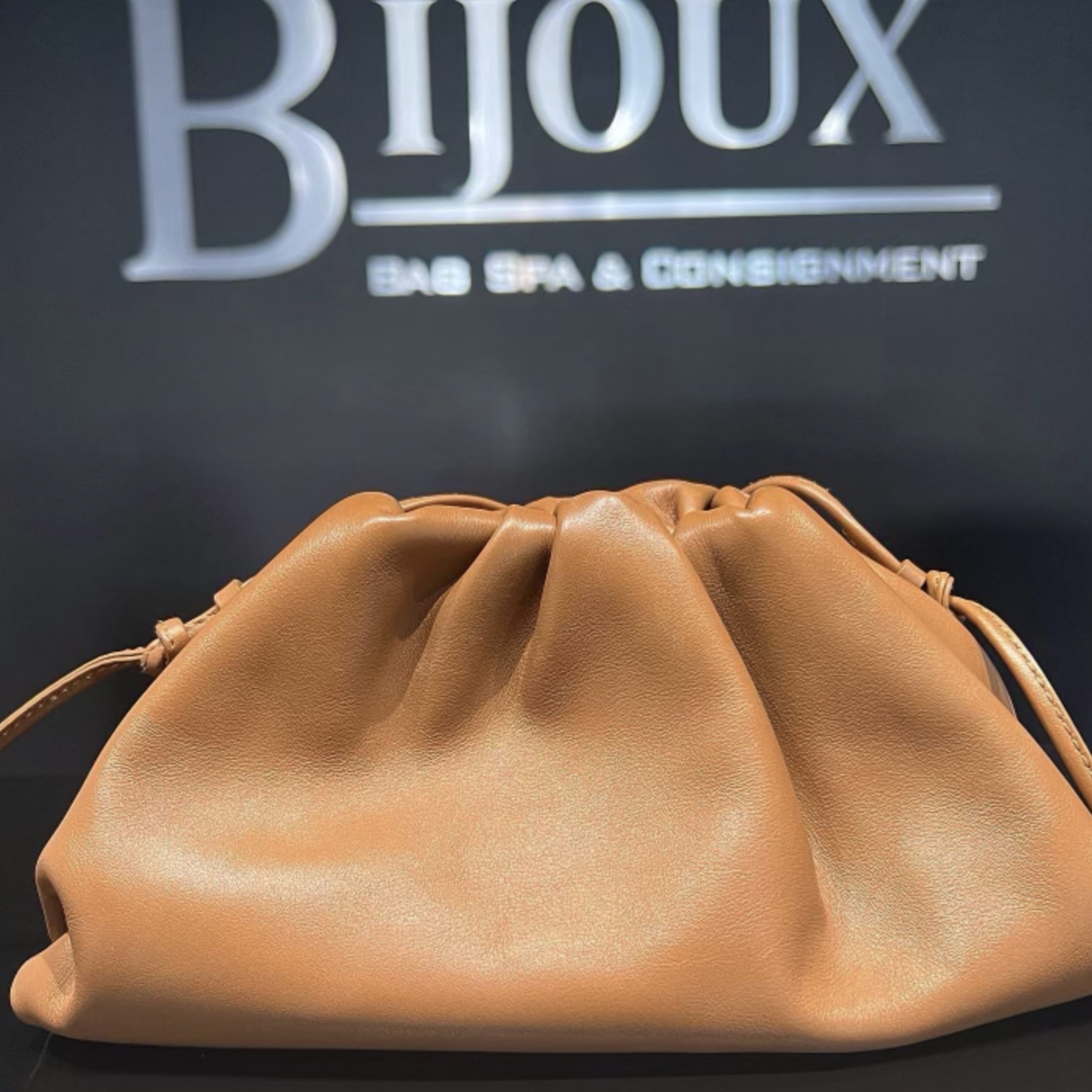 Bottega Veneta SOLD - Bottega Veneta Tan Mini Pouch Clutch