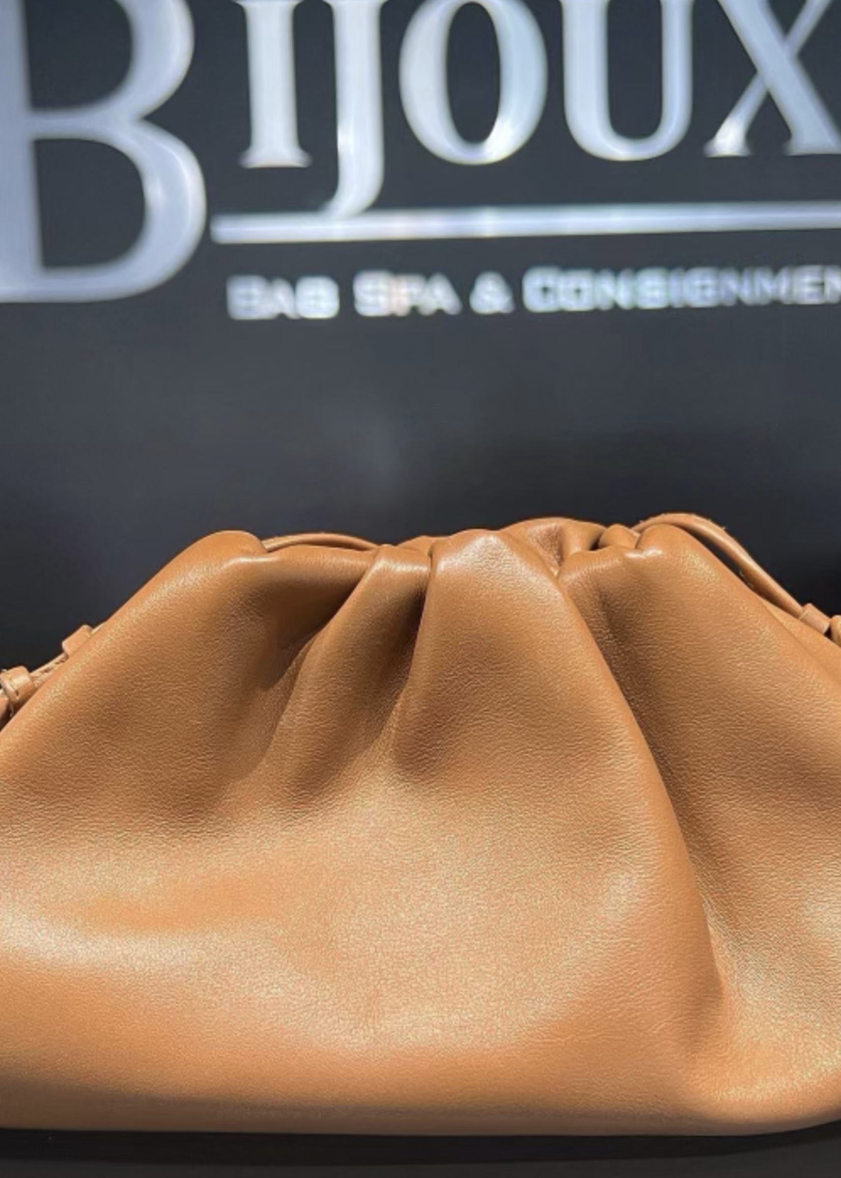 Bottega Veneta SOLD - Bottega Veneta Tan Mini Pouch Clutch