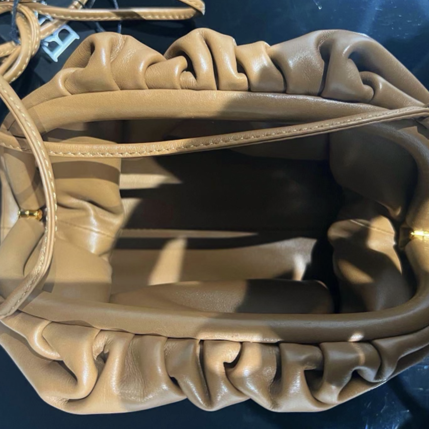 Bottega Veneta SOLD - Bottega Veneta Tan Mini Pouch Clutch