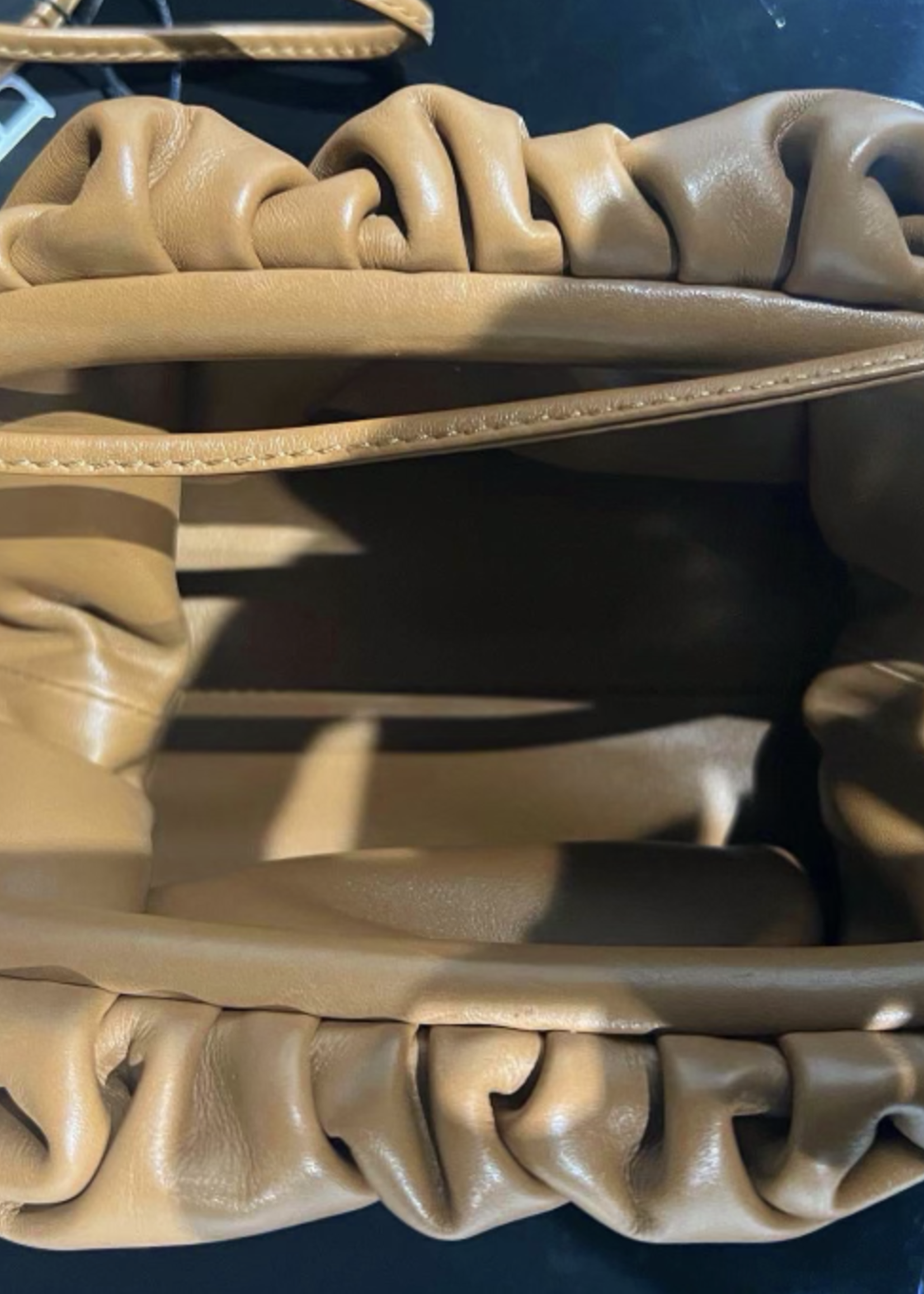 Bottega Veneta SOLD - Bottega Veneta Tan Mini Pouch Clutch