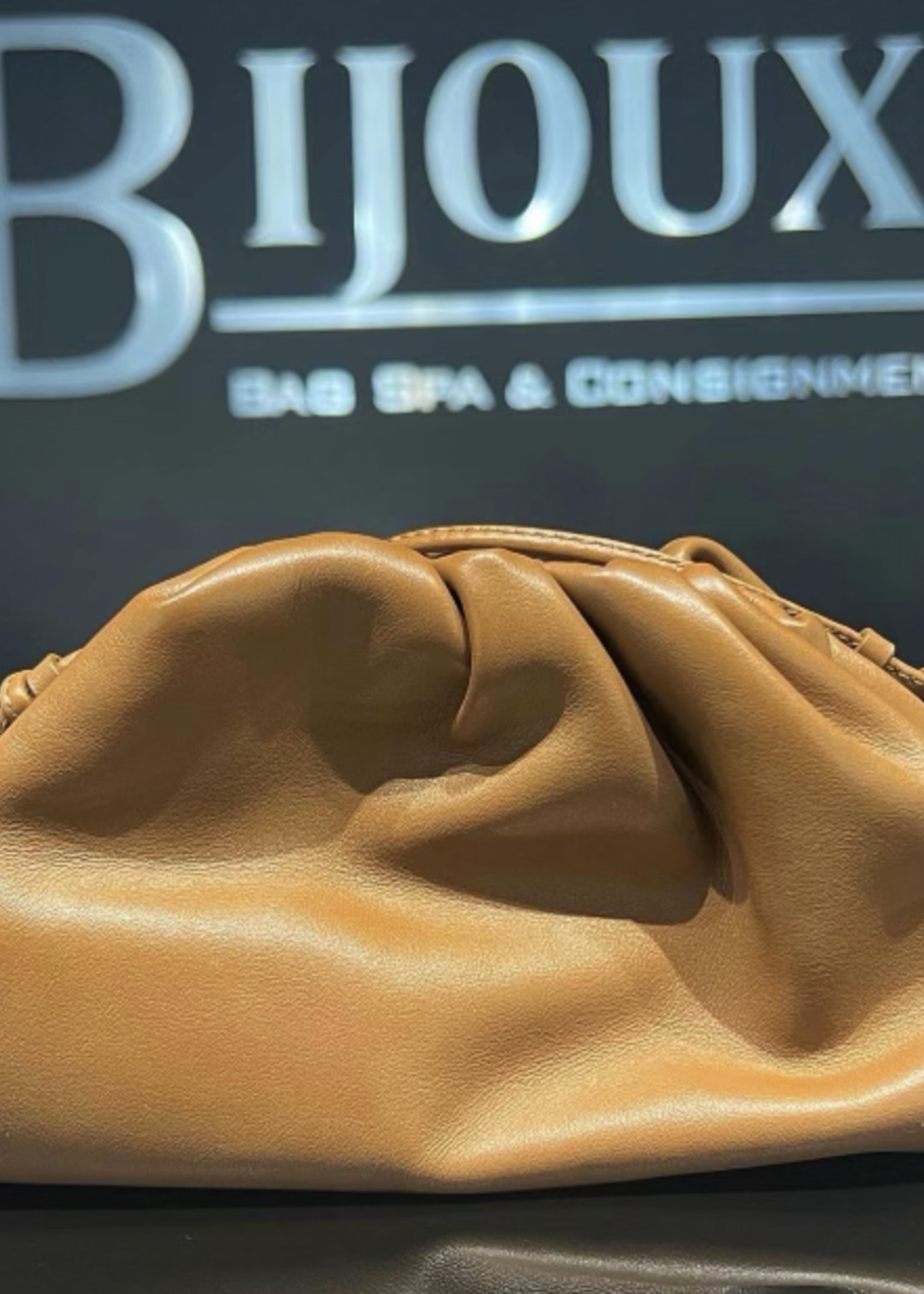 Bottega Veneta SOLD - Bottega Veneta Tan Mini Pouch Clutch