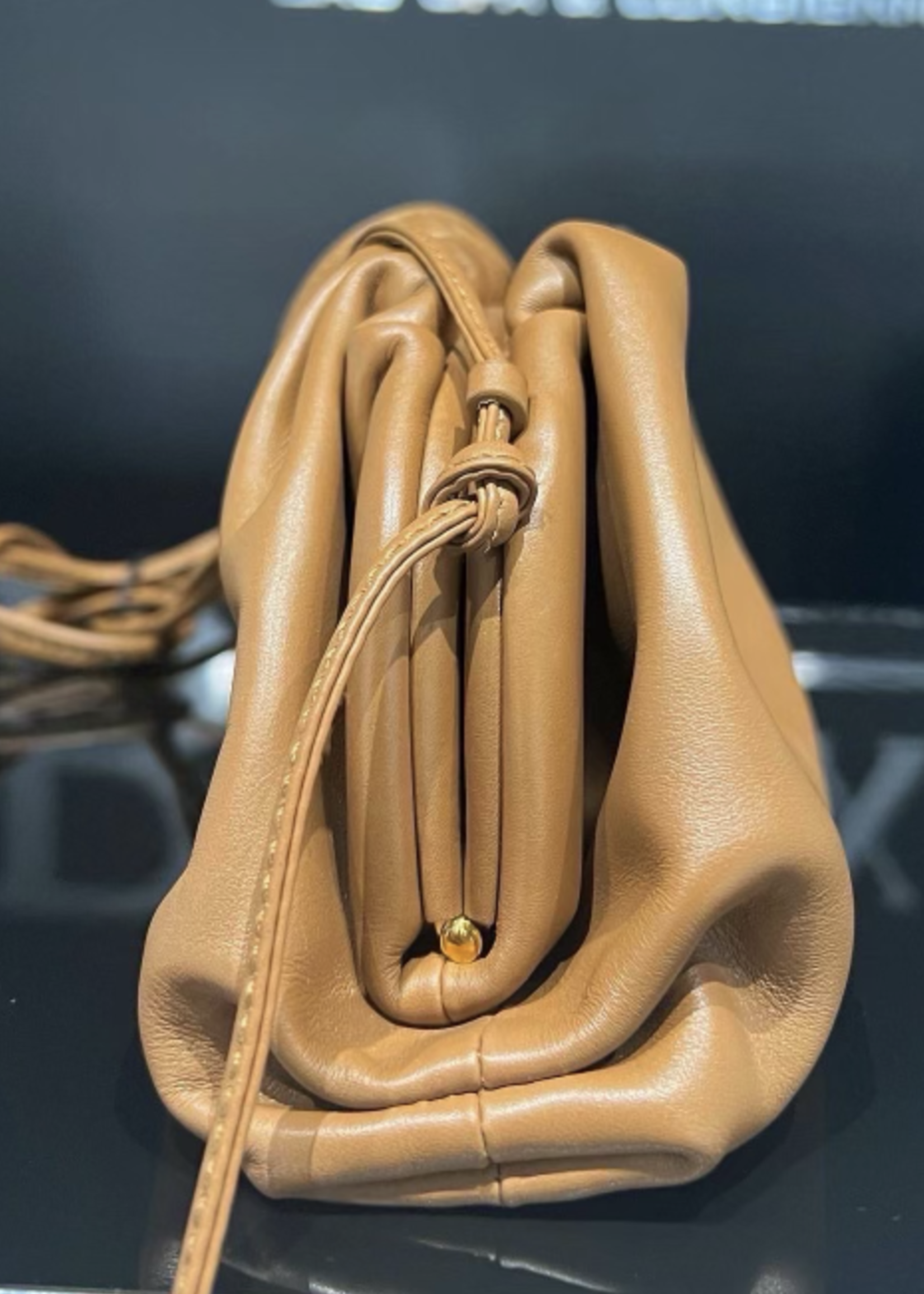 Bottega Veneta SOLD - Bottega Veneta Tan Mini Pouch Clutch