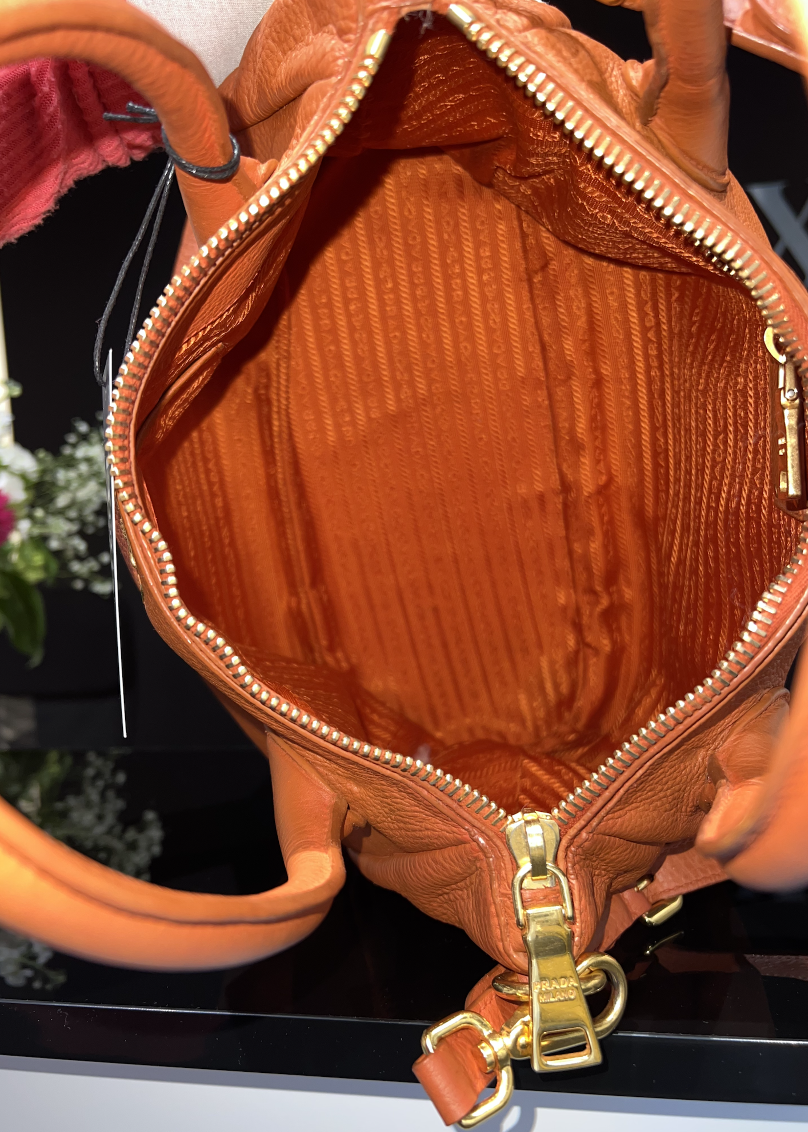 Prada Prada Saffiano Bag- Orange