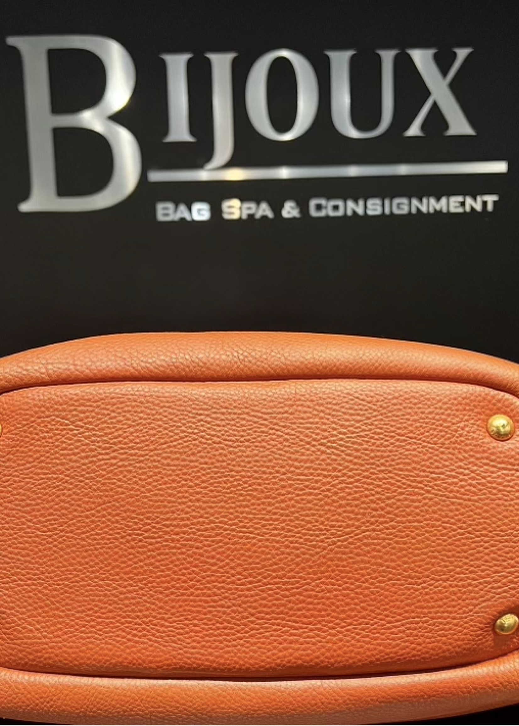 Prada Saffiano Bag- Orange - Bijoux Bag Spa & Consignment