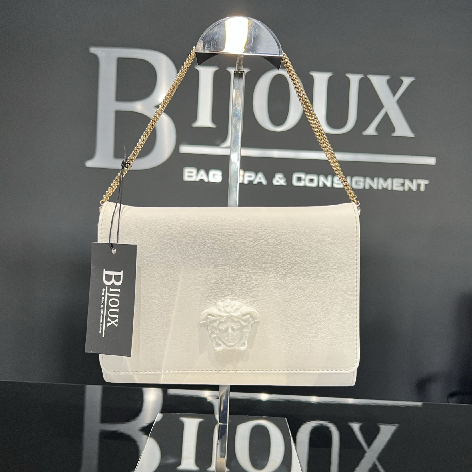 Versace SOLD - Versace White Palazzo Sultan Bag