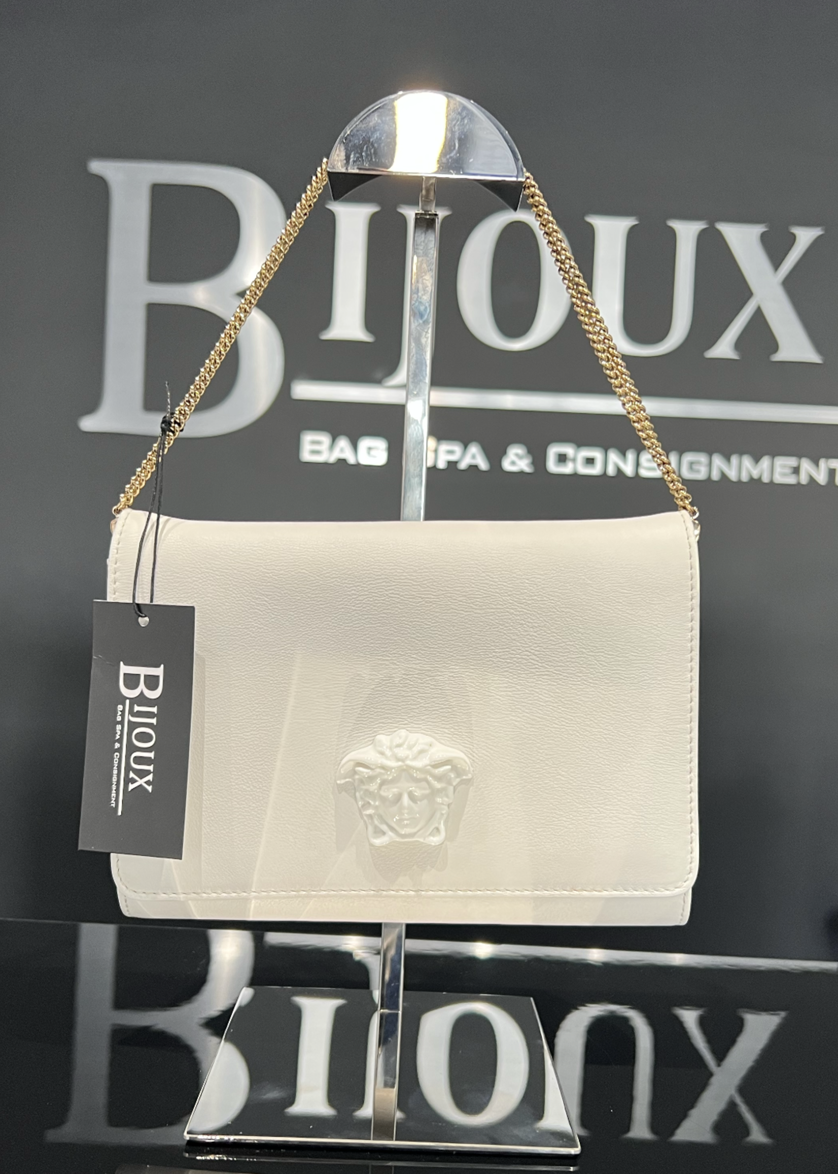 Versace SOLD - Versace White Palazzo Sultan Bag