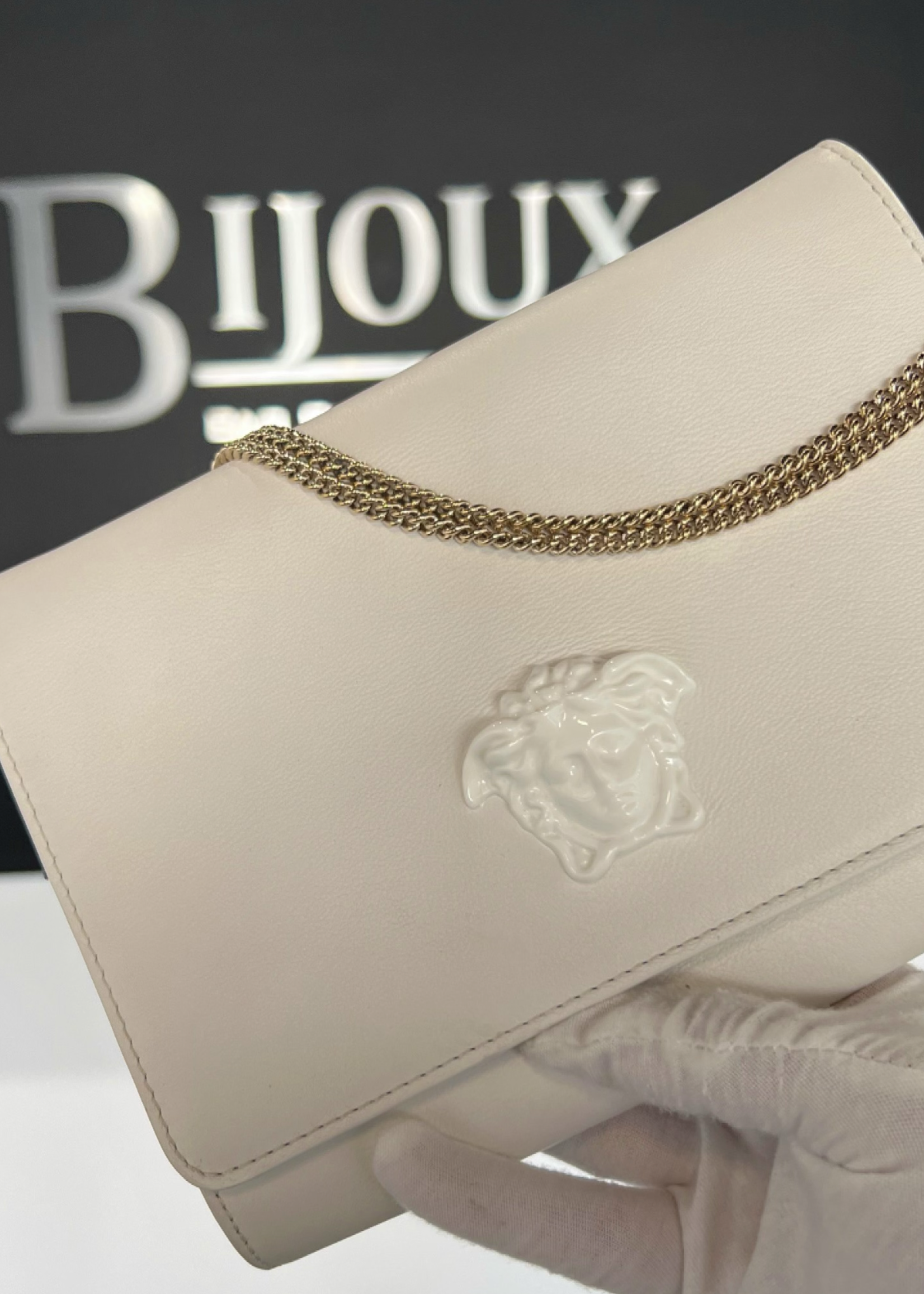 Versace SOLD - Versace White Palazzo Sultan Bag