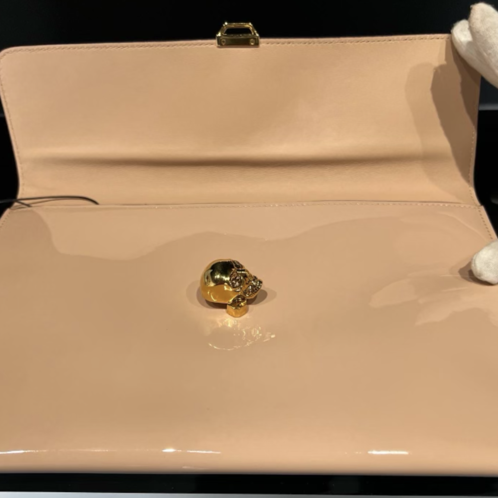 Alexander McQueen SOLD - Alexander McQueen Skull Patent Clutch