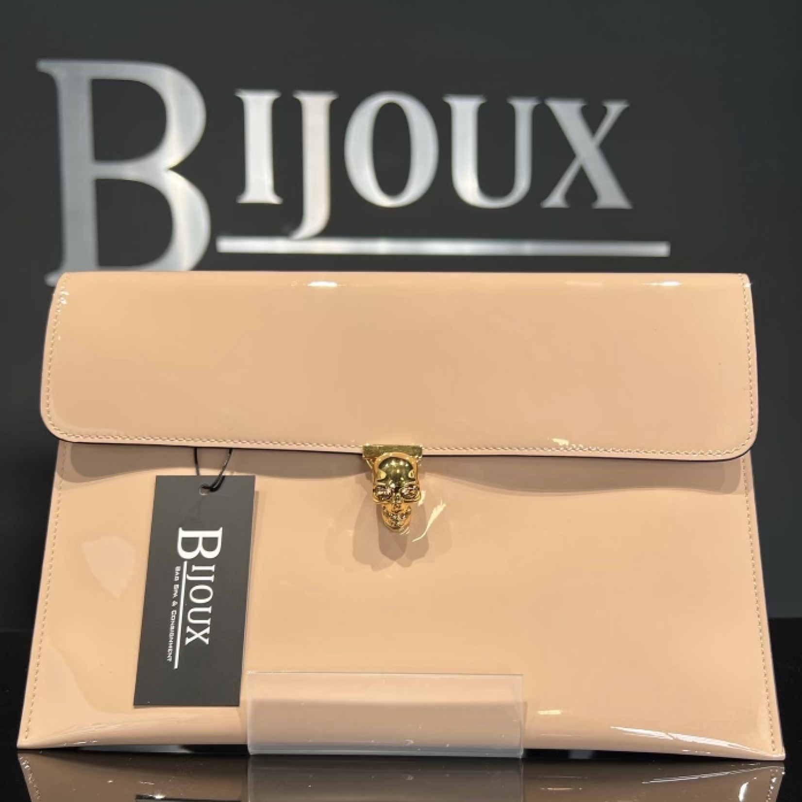 Alexander McQueen SOLD - Alexander McQueen Skull Patent Clutch