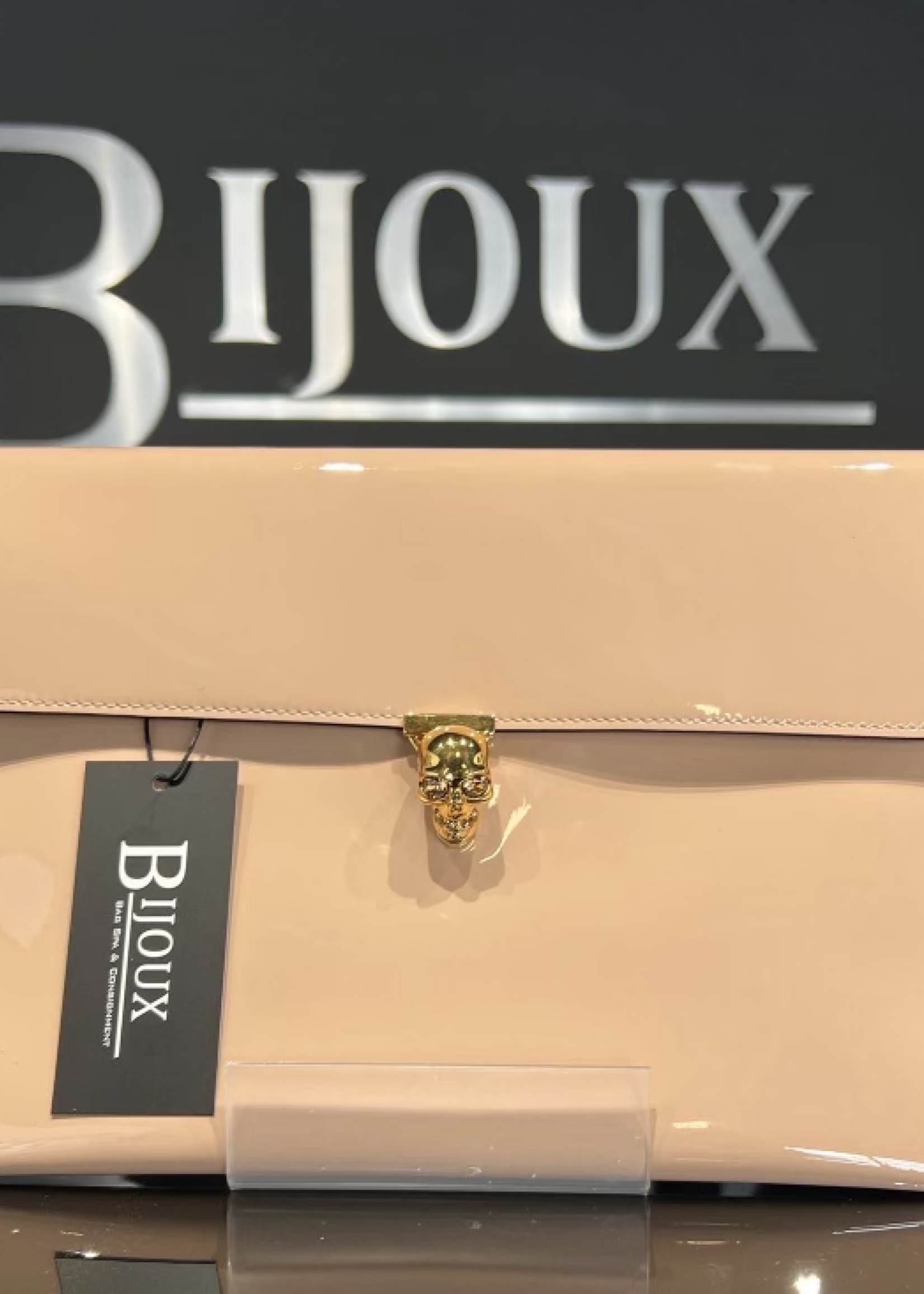 Alexander McQueen SOLD - Alexander McQueen Skull Patent Clutch