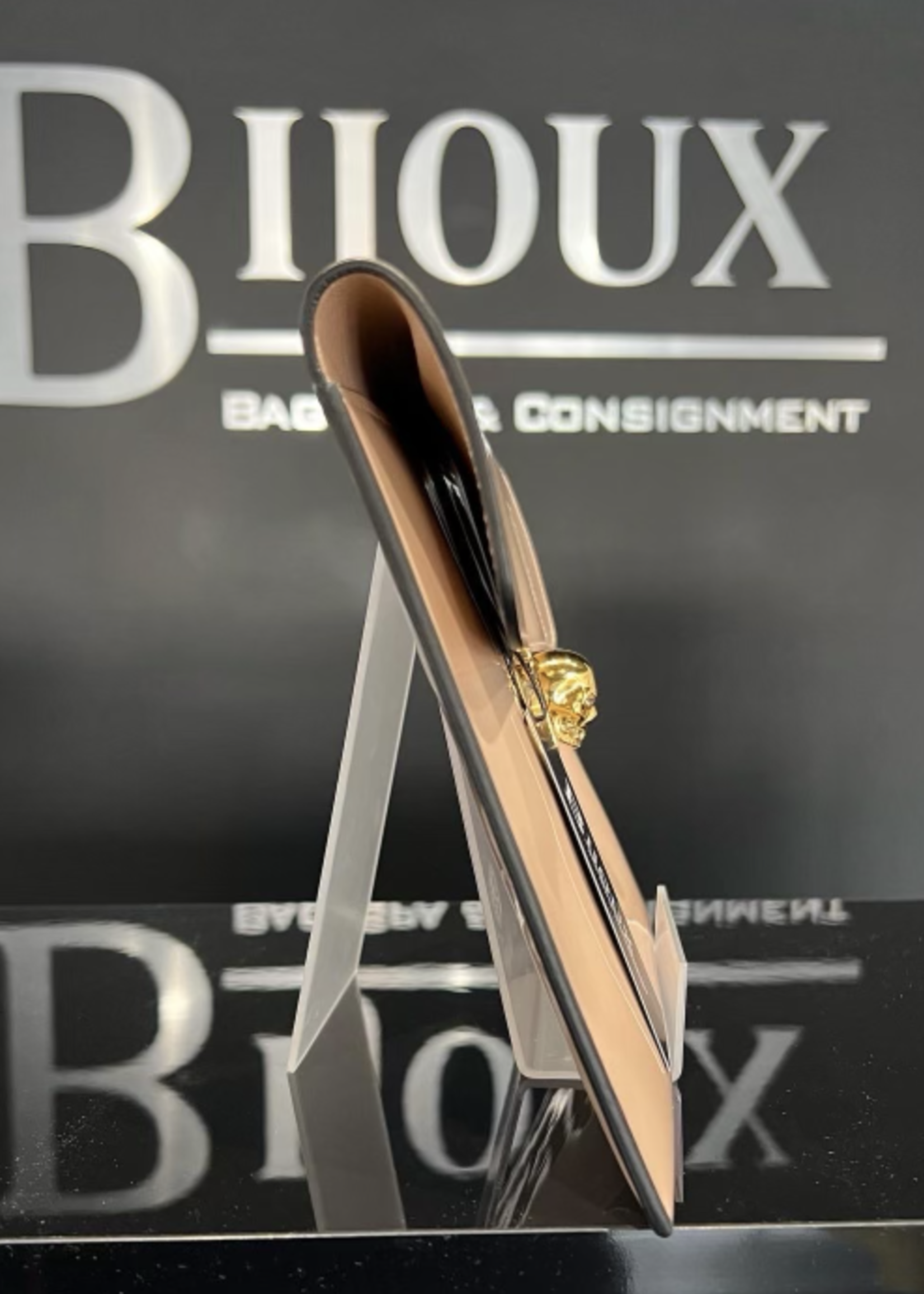 Alexander McQueen SOLD - Alexander McQueen Skull Patent Clutch