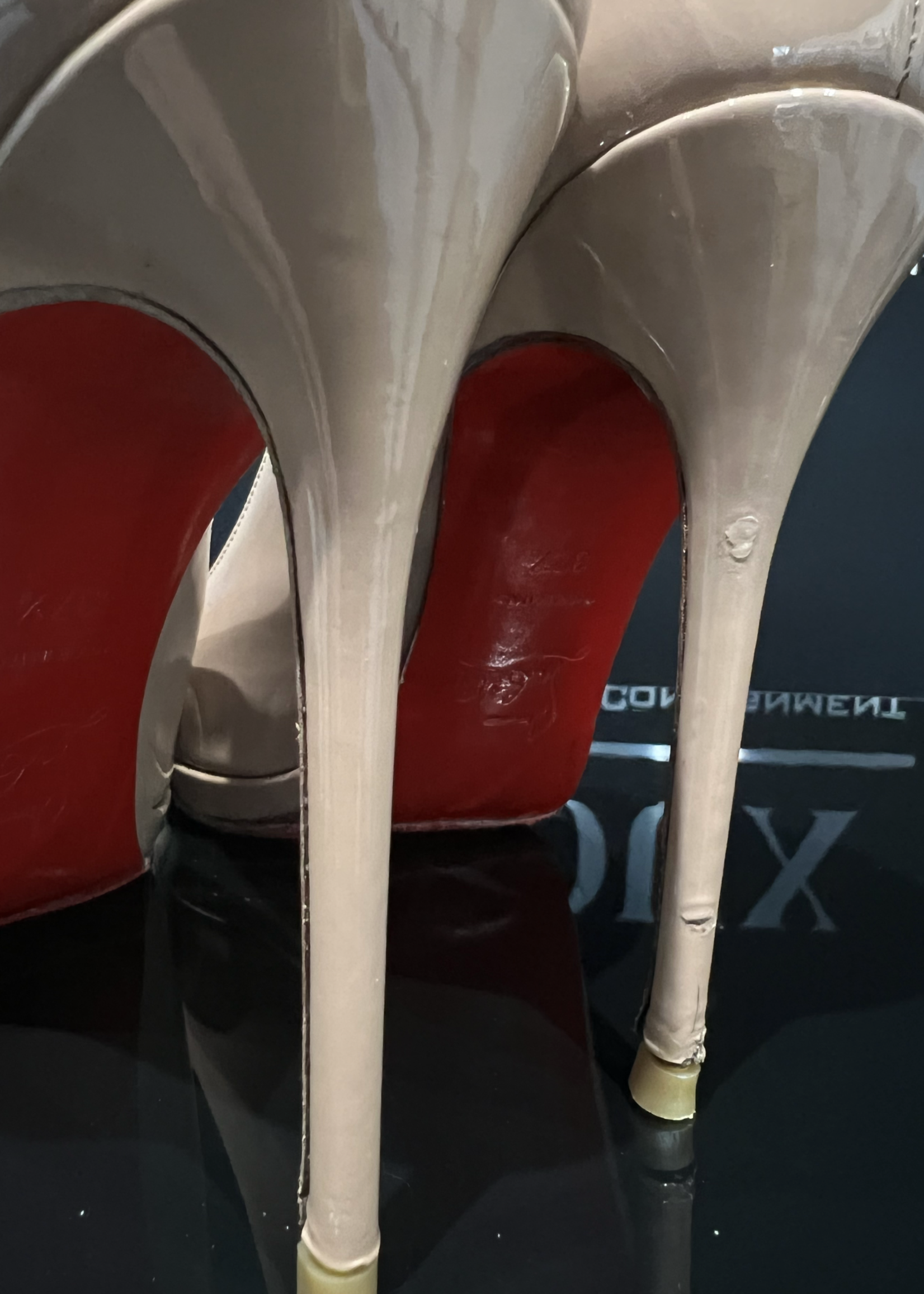 Christian Louboutin SOLD - Christian Louboutin 120 Patent Filo 37.5