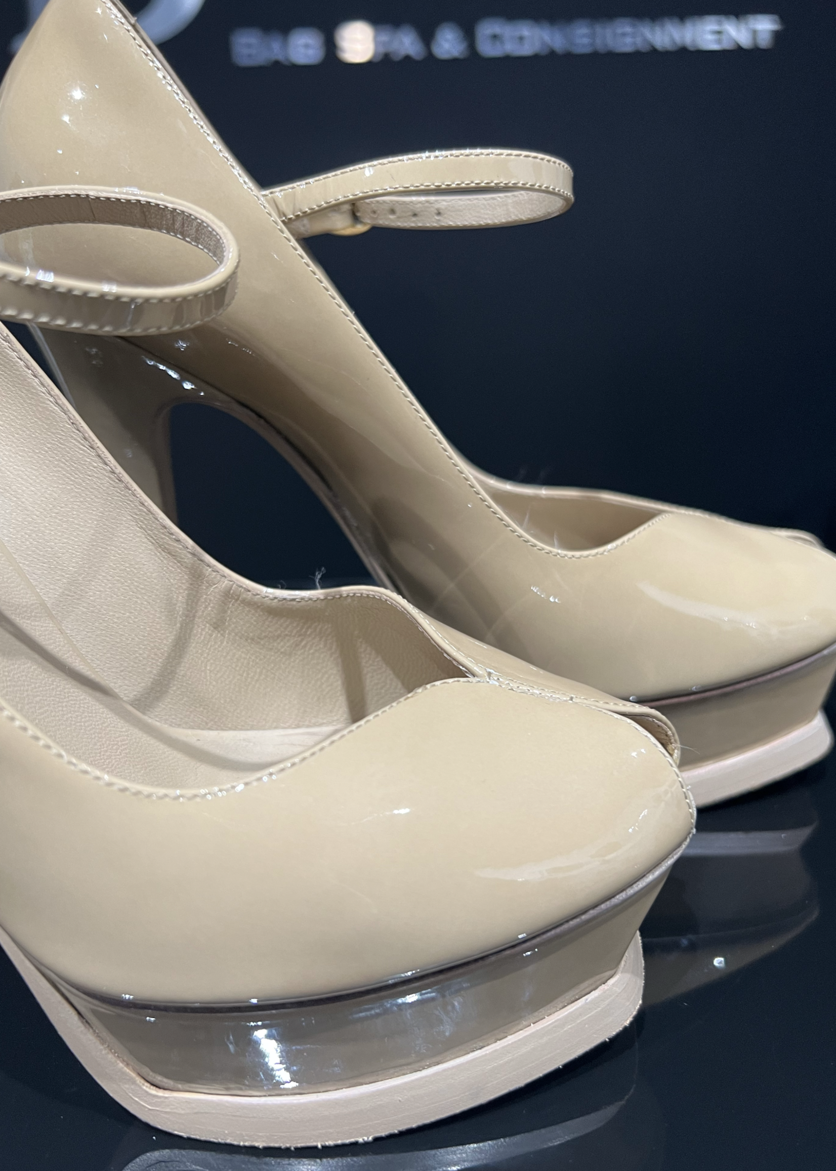 Saint Laurent SOLD - Saint Laurent Mary Jane Platform Heels- 37