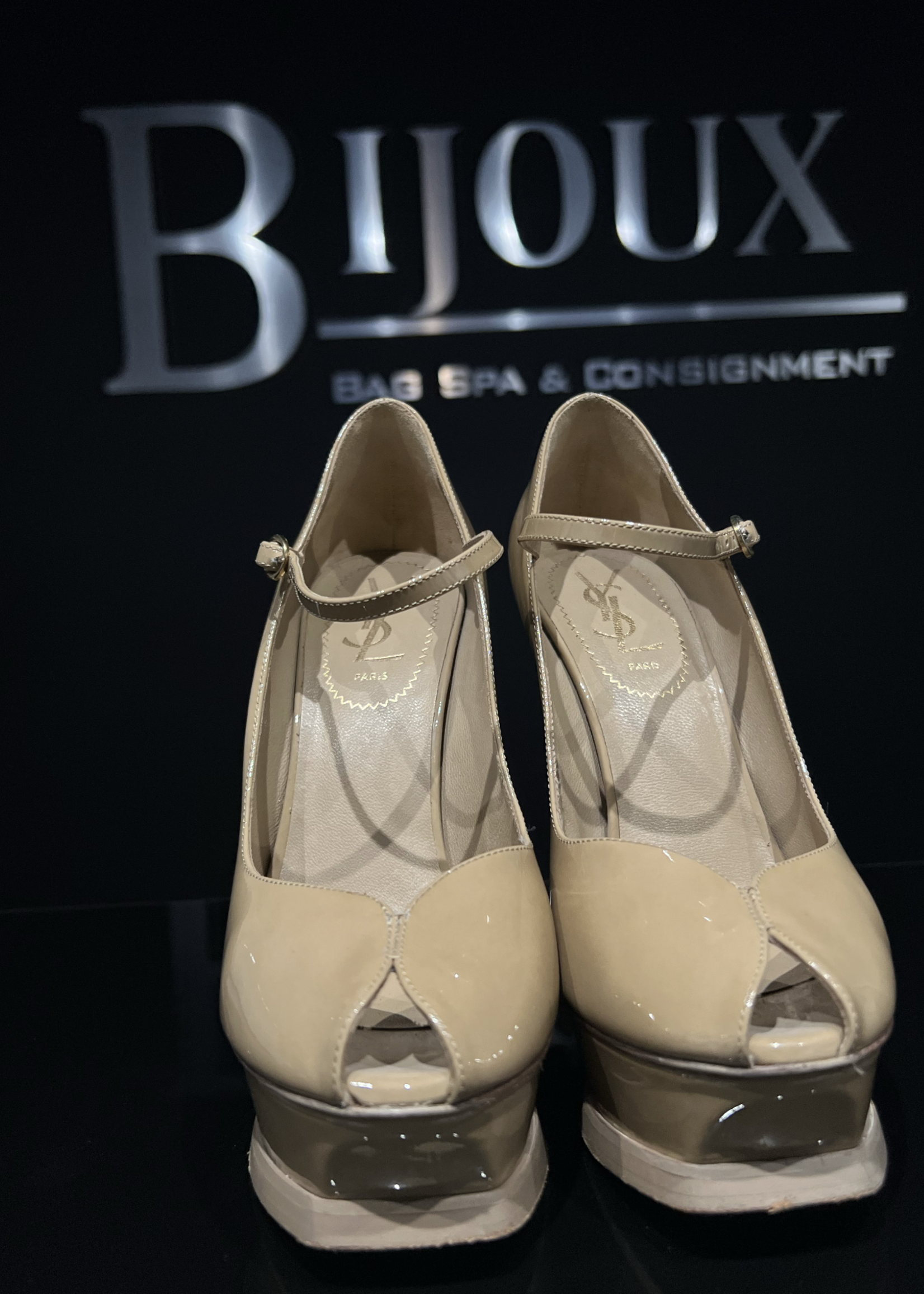 Saint Laurent SOLD - Saint Laurent Mary Jane Platform Heels- 37