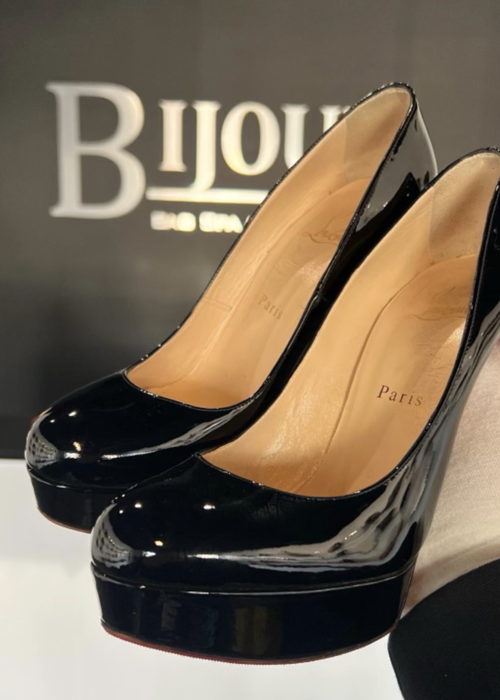 Christian Louboutin SOLD - Christian Louboutin Bianca 120 Patent Pumps - 38.5