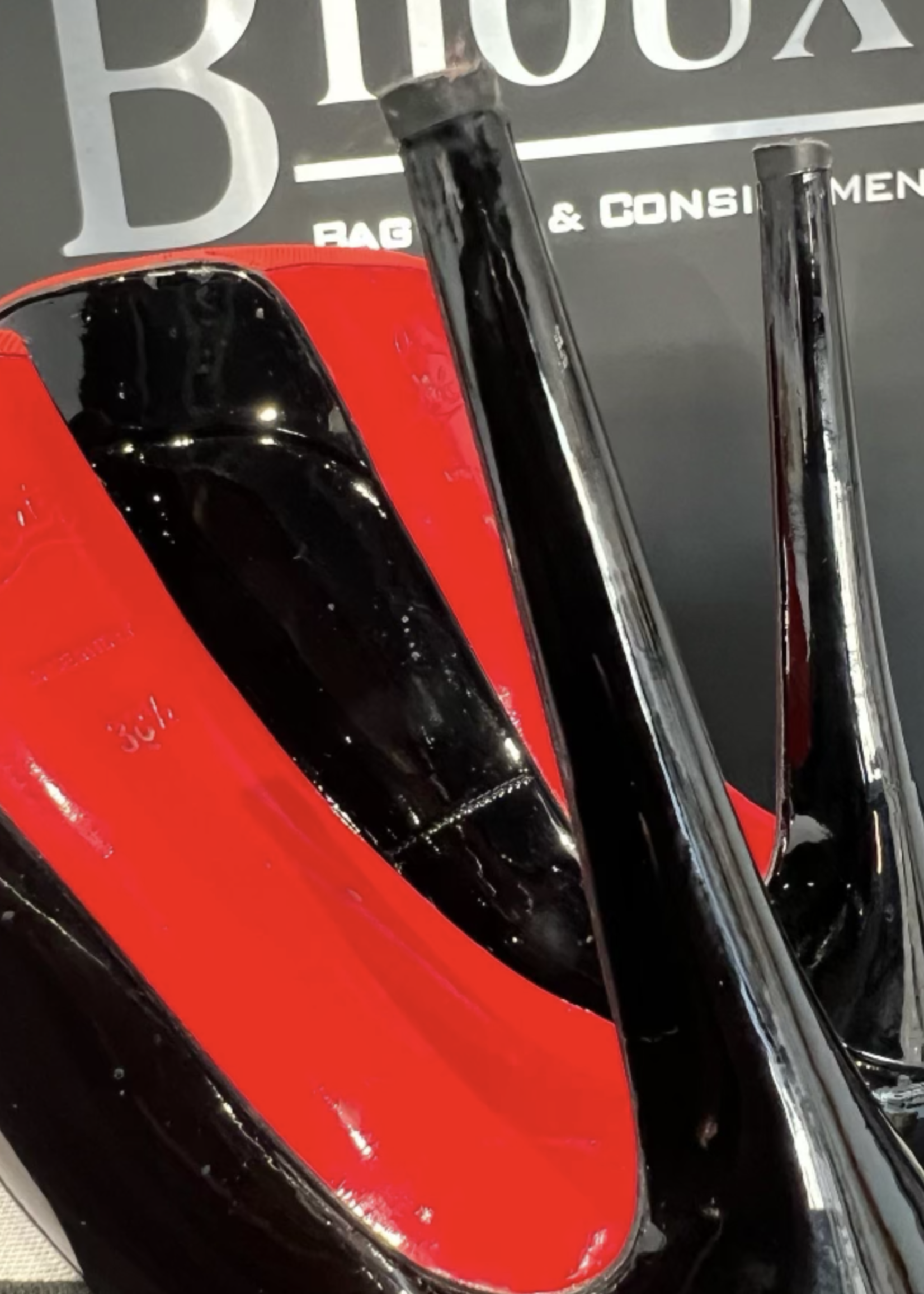 Christian Louboutin SOLD - Christian Louboutin Bianca 120 Patent Pumps - 38.5