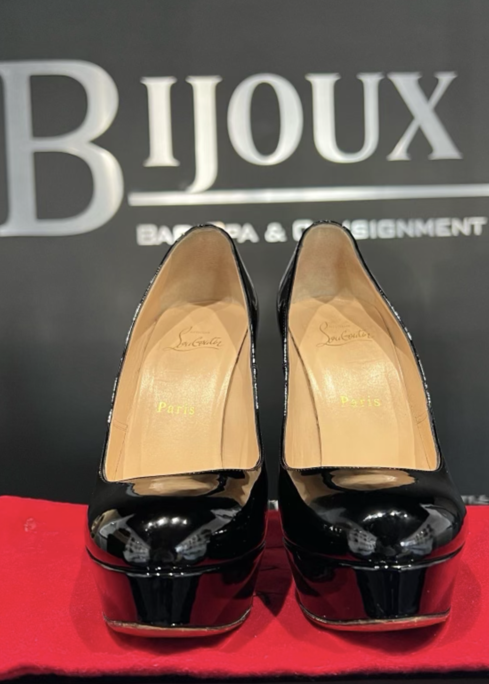 Christian Louboutin SOLD - Christian Louboutin Bianca 120 Patent Pumps - 38.5