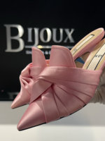 N21 Pink Knot Satin Mules- 39