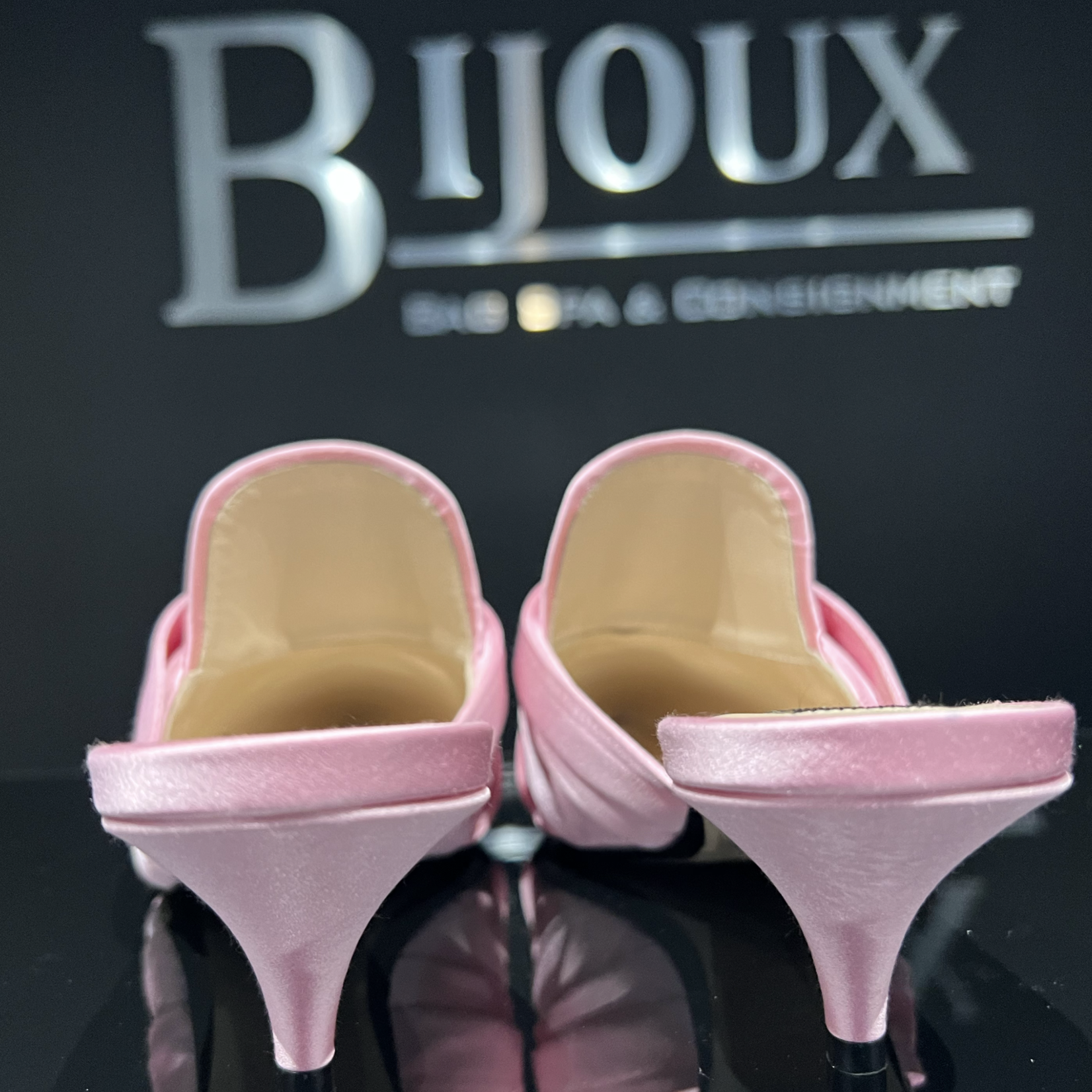 N21 N21 Pink Knot Satin Mules- 39