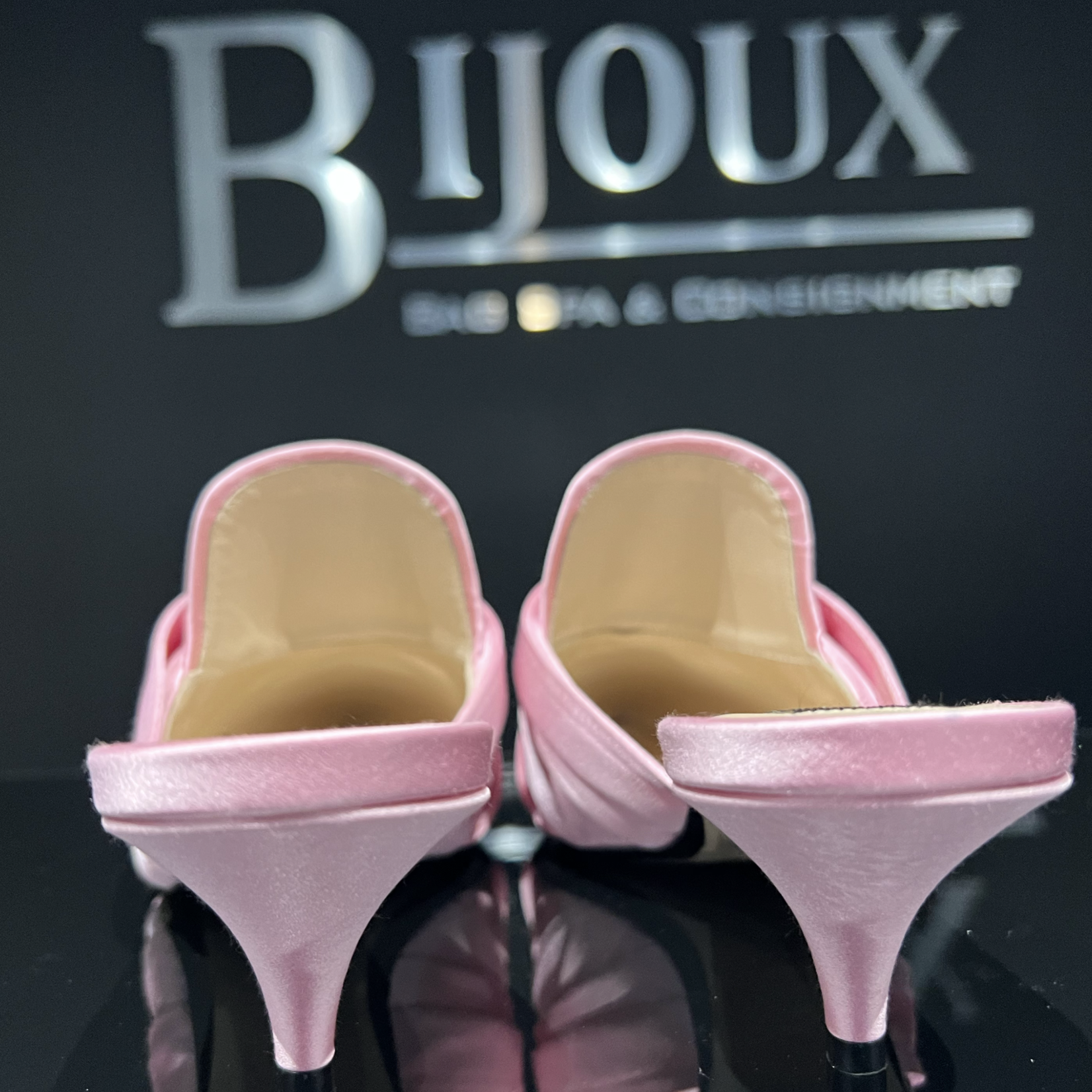 N21 Pink Knot Satin Mules- 39