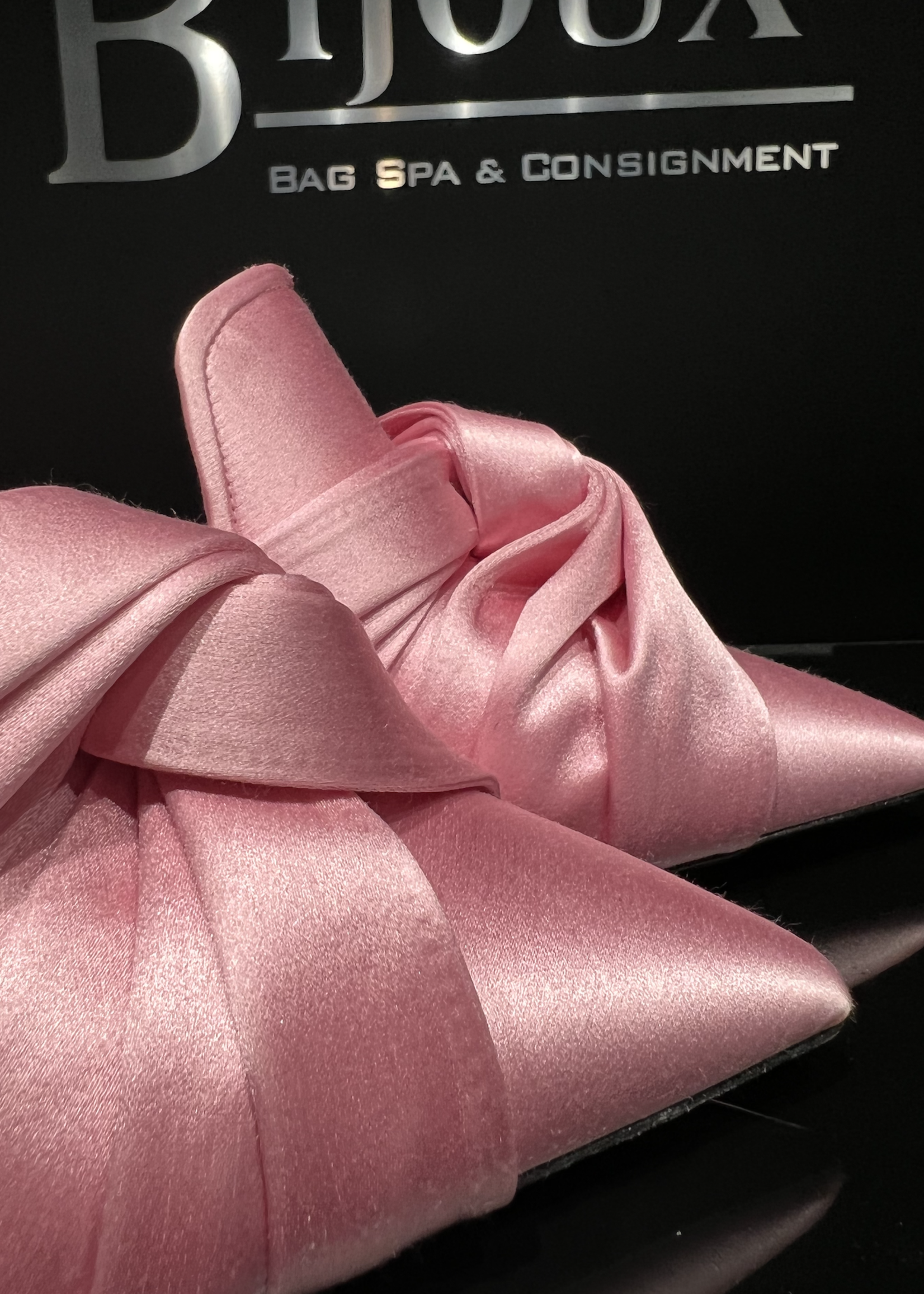 N21 Pink Knot Satin Mules- 39