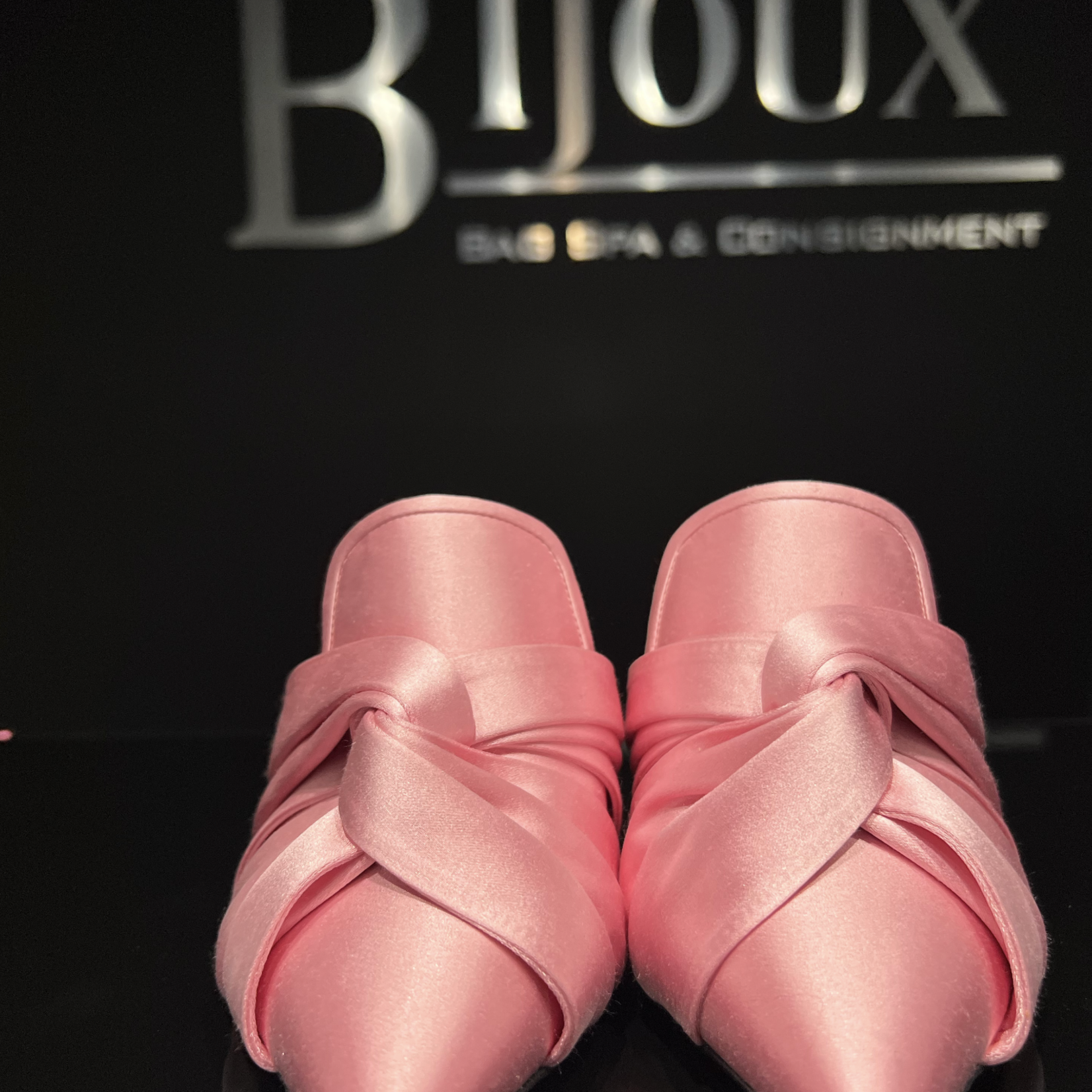 N21 Pink Knot Satin Mules- 39