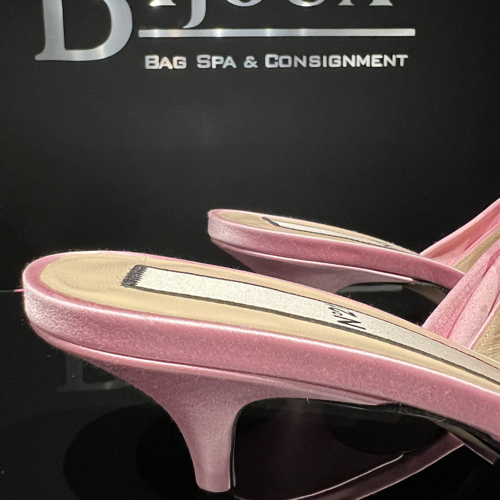 N21 Pink Knot Satin Mules- 39