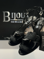 Prada SOLD - Prada Brushed Leather Sandals - Size 37.5