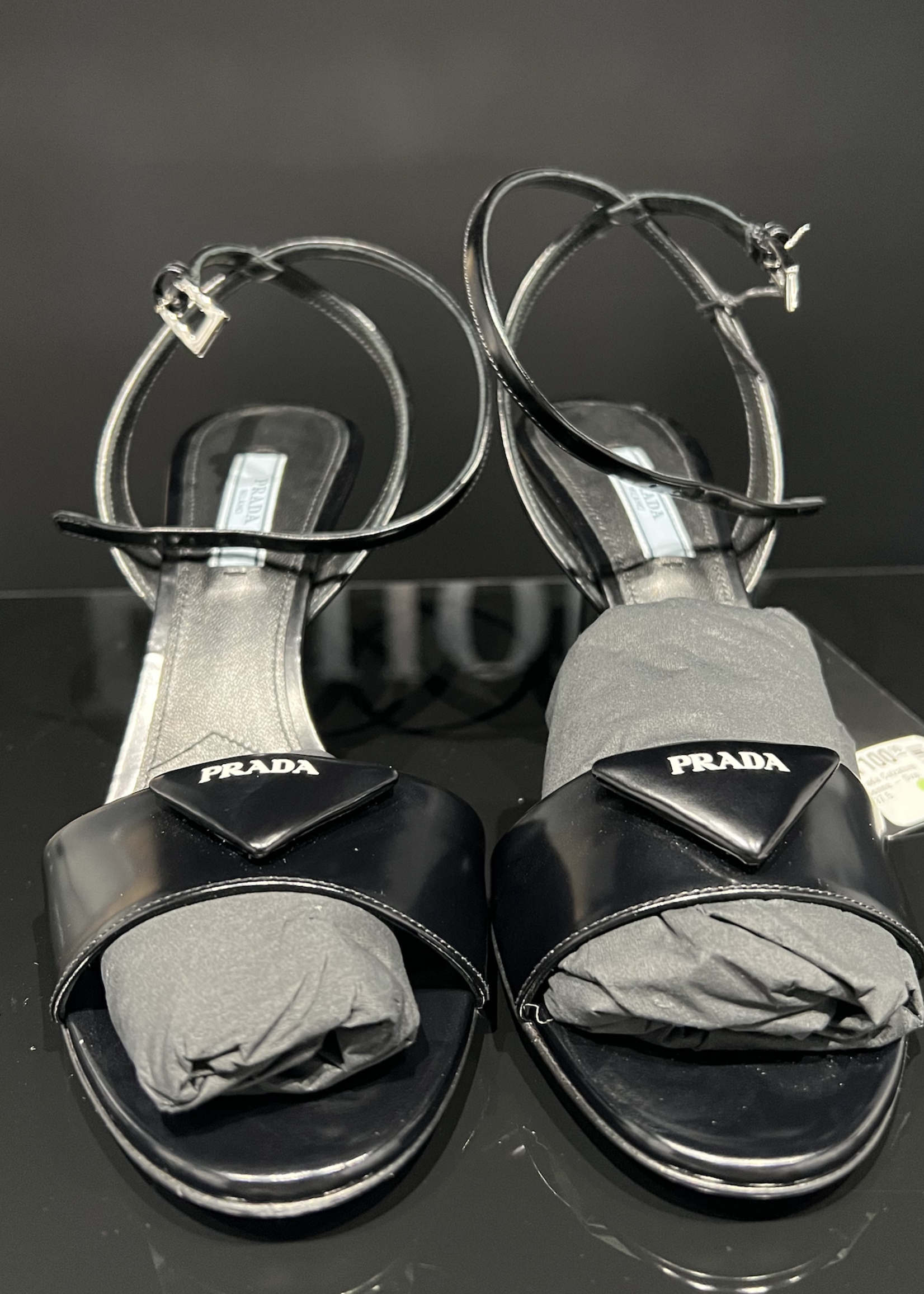 Prada SOLD - Prada Brushed Leather Sandals - Size 37.5