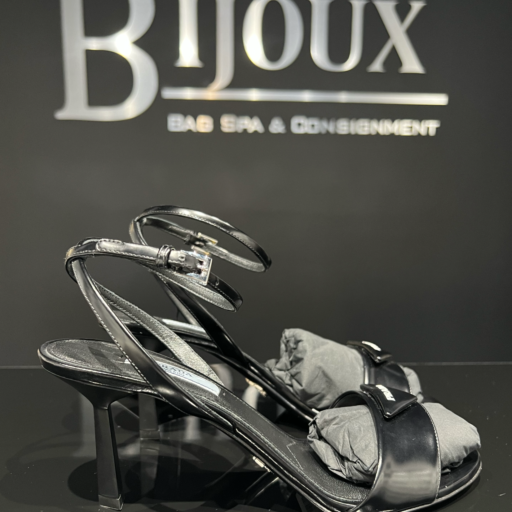 Prada SOLD - Prada Brushed Leather Sandals - Size 37.5