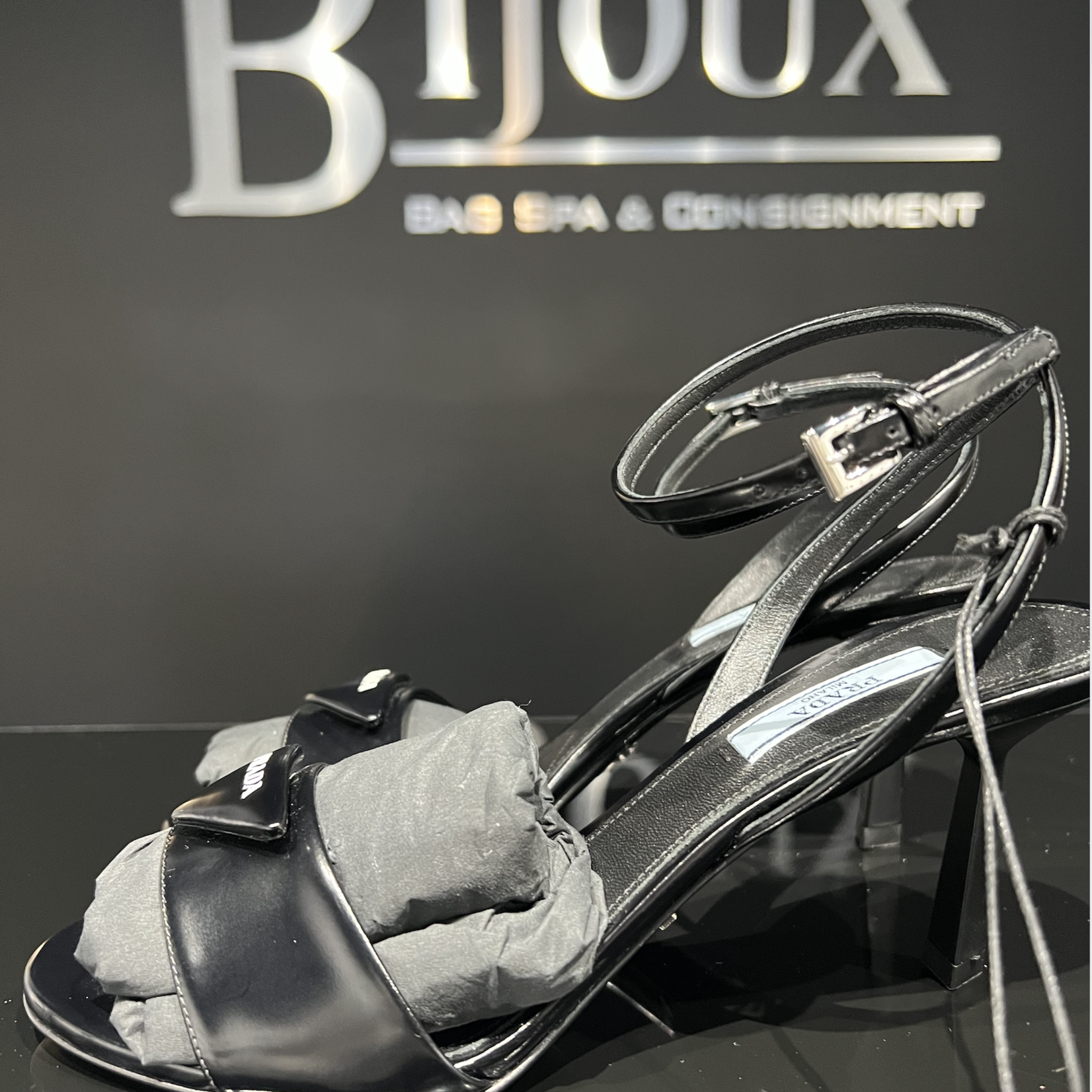 Prada SOLD - Prada Brushed Leather Sandals - Size 37.5