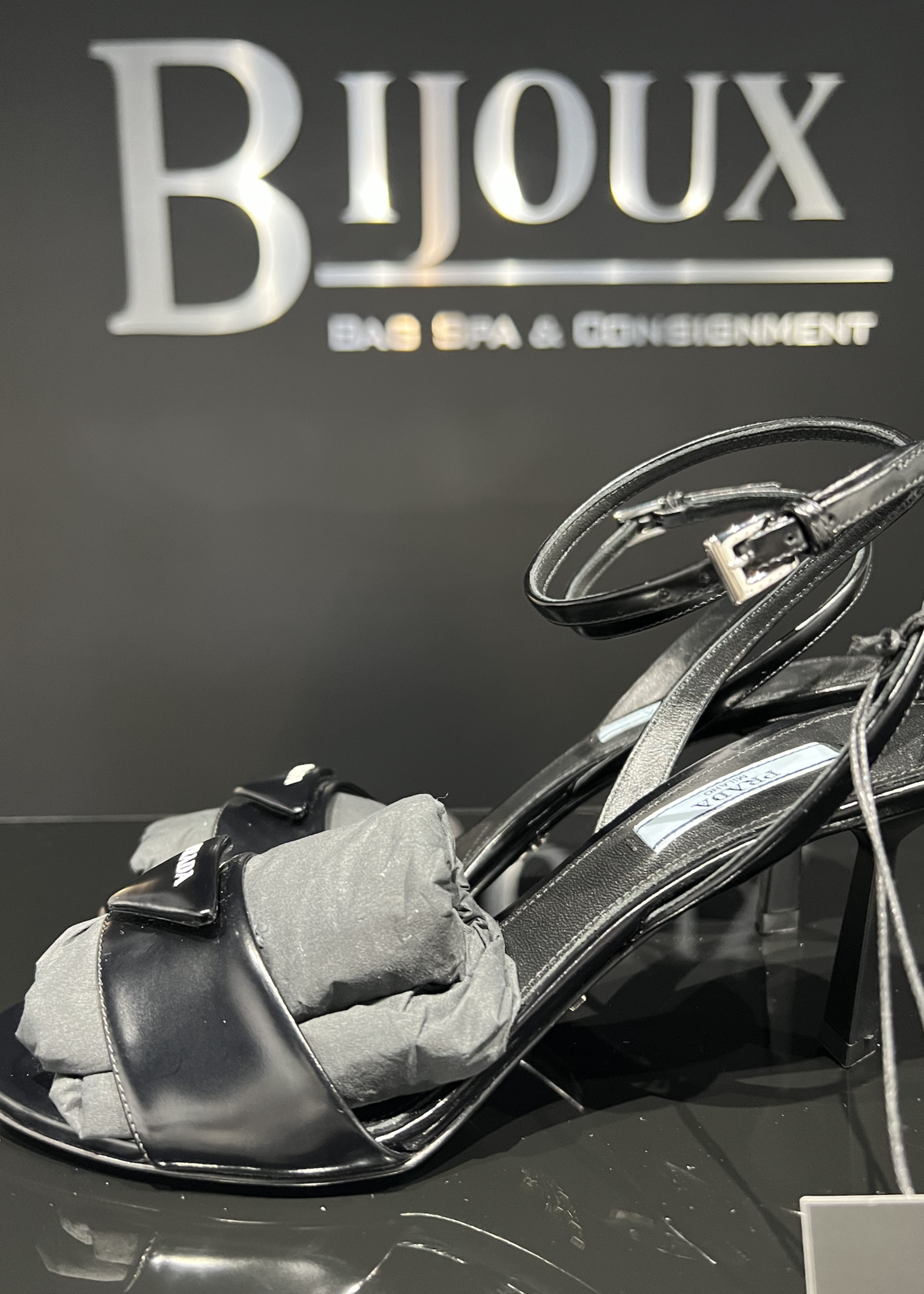 Prada SOLD - Prada Brushed Leather Sandals - Size 37.5