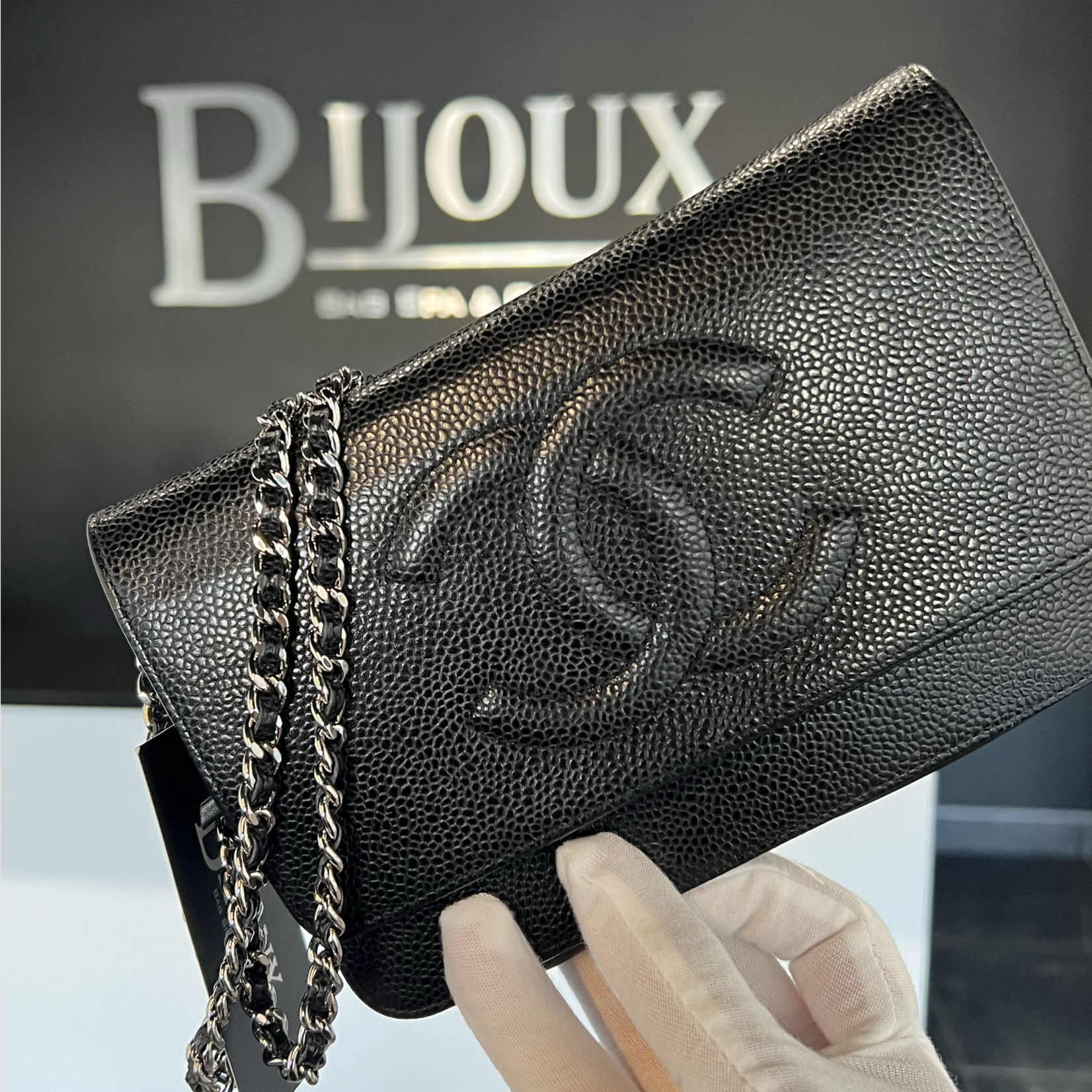 Chanel SOLD - Chanel WOC Caviar Black SHW