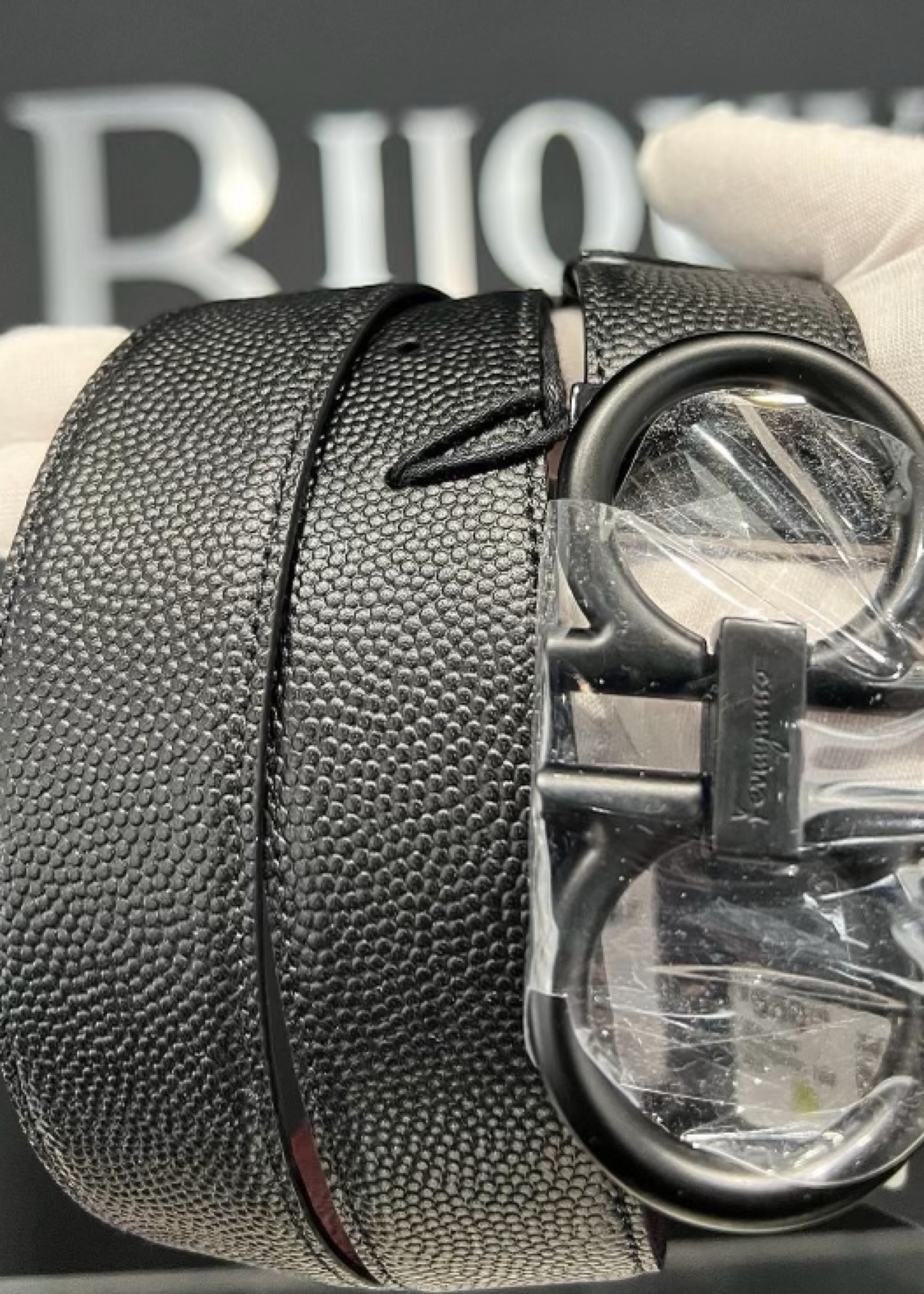 Salvatore Ferragamo Salvatore Ferragamo Reversible Black/Brown Belt 100