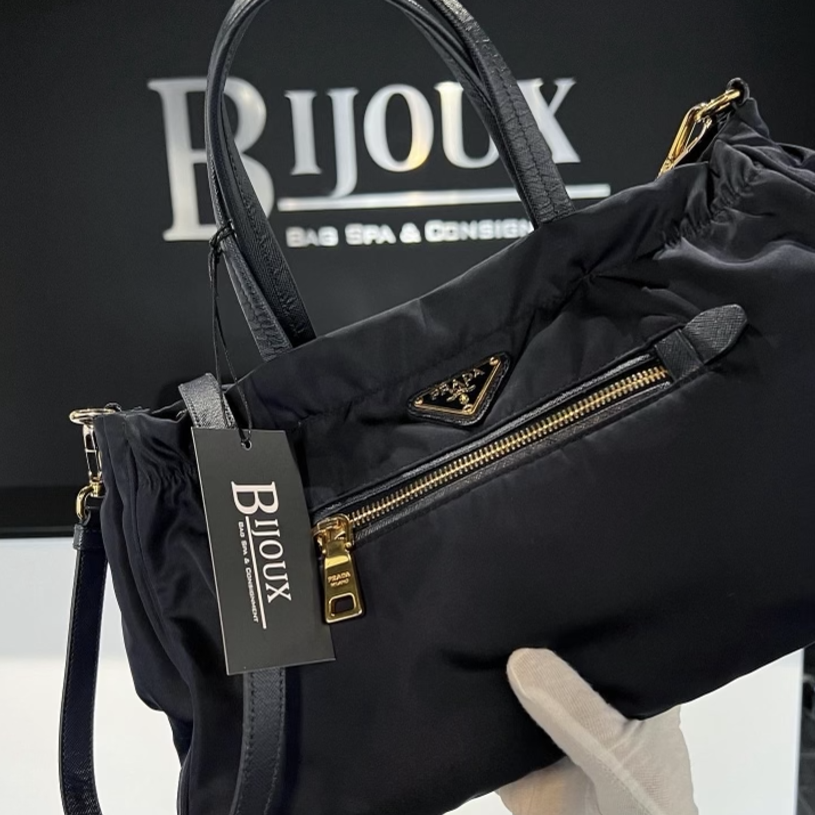 Prada SOLD - Prada Nylon Tessuto Saffiano Nylon Tote